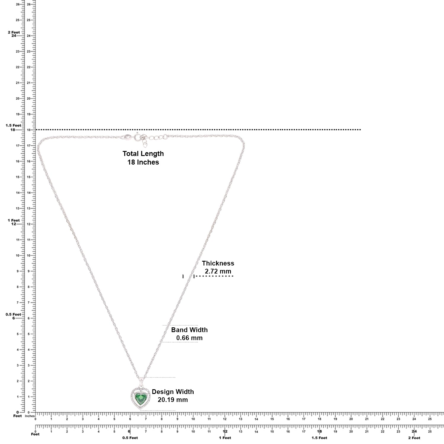 Sterling Silver Green CZ Double Halo Heart Pendant with Chain | SKU: 0022628398, 0005757336, 0005757435