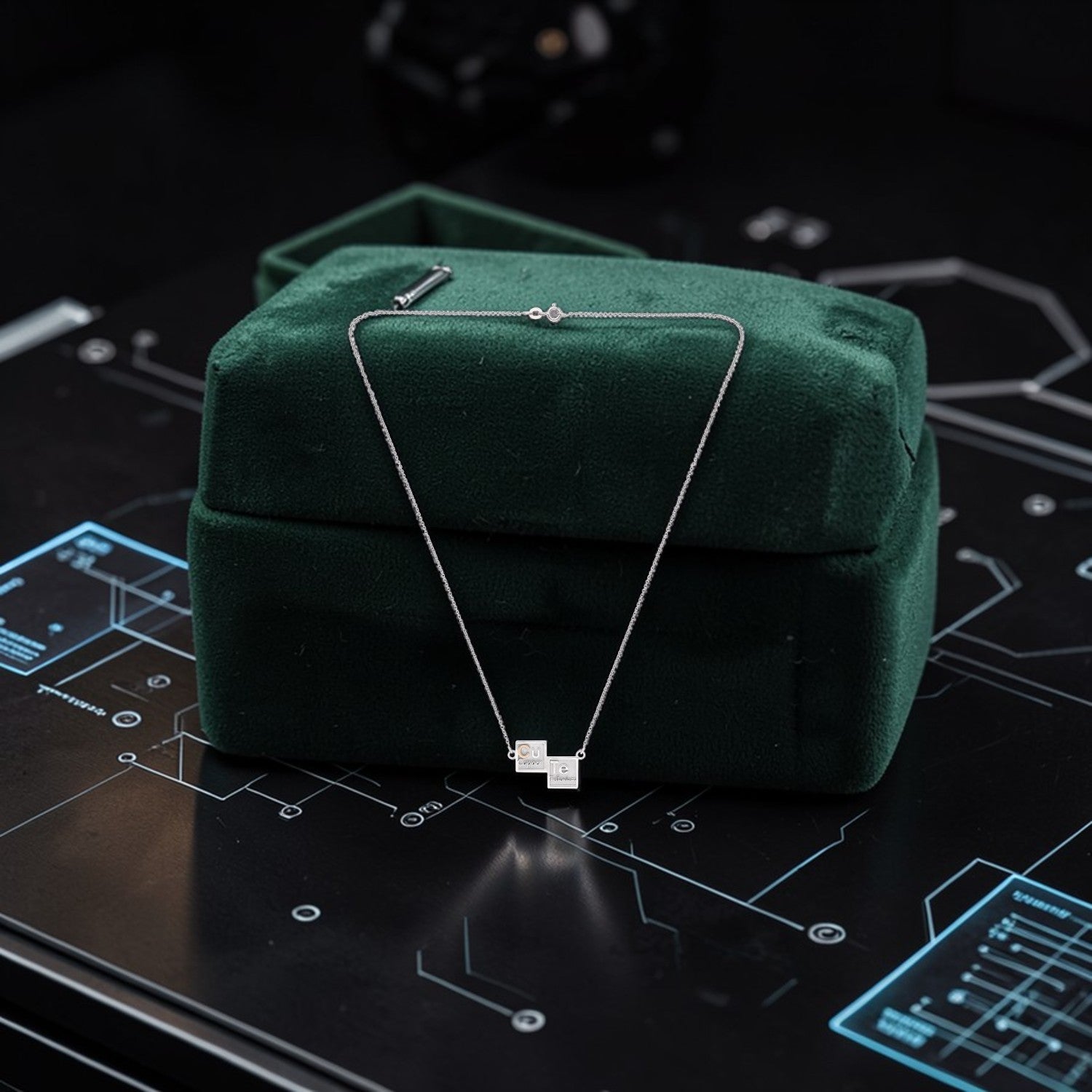 Sterling Silver Cu Te Element Necklace – Science Collection | SKU: 0005867035, 0005867059, 0005867073, 0005867097, 0005867110, 0005867134, 0005867158, 0005867172, 0005867196, 0005867219, 0005867233, 0005867257, 0005867271, 0005867295