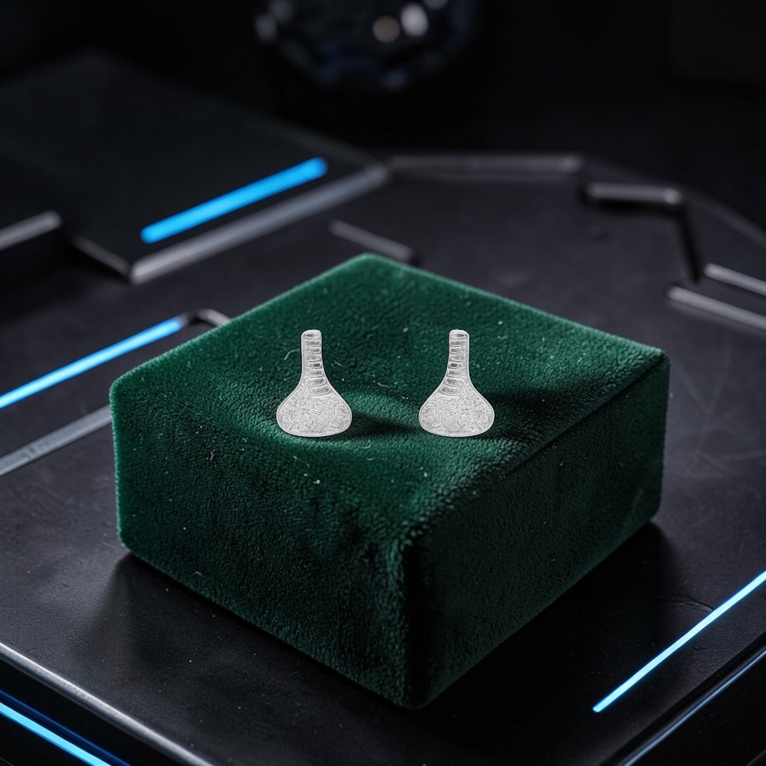 Sterling Silver Textured Flask Top Earrings – Science Collection | SKU : 0022638540, 0022638557, 0022638564, 0005867387, 0005867394, 0005867400, 0005867417, 0005867424, 0005867431, 0005867448