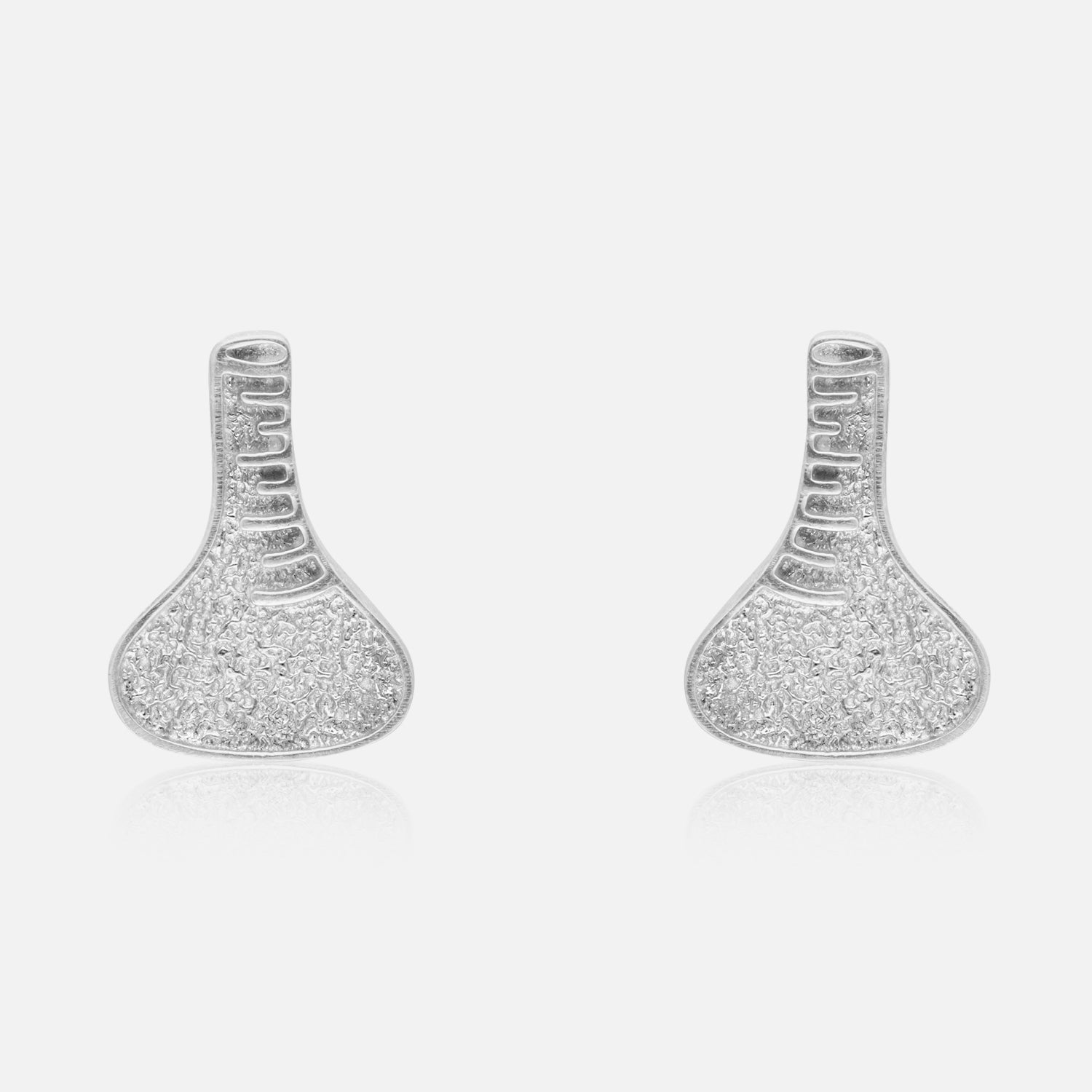 Sterling Silver Textured Flask Top Earrings – Science Collection | SKU : 0022638540, 0022638557, 0022638564, 0005867387, 0005867394, 0005867400, 0005867417, 0005867424, 0005867431, 0005867448