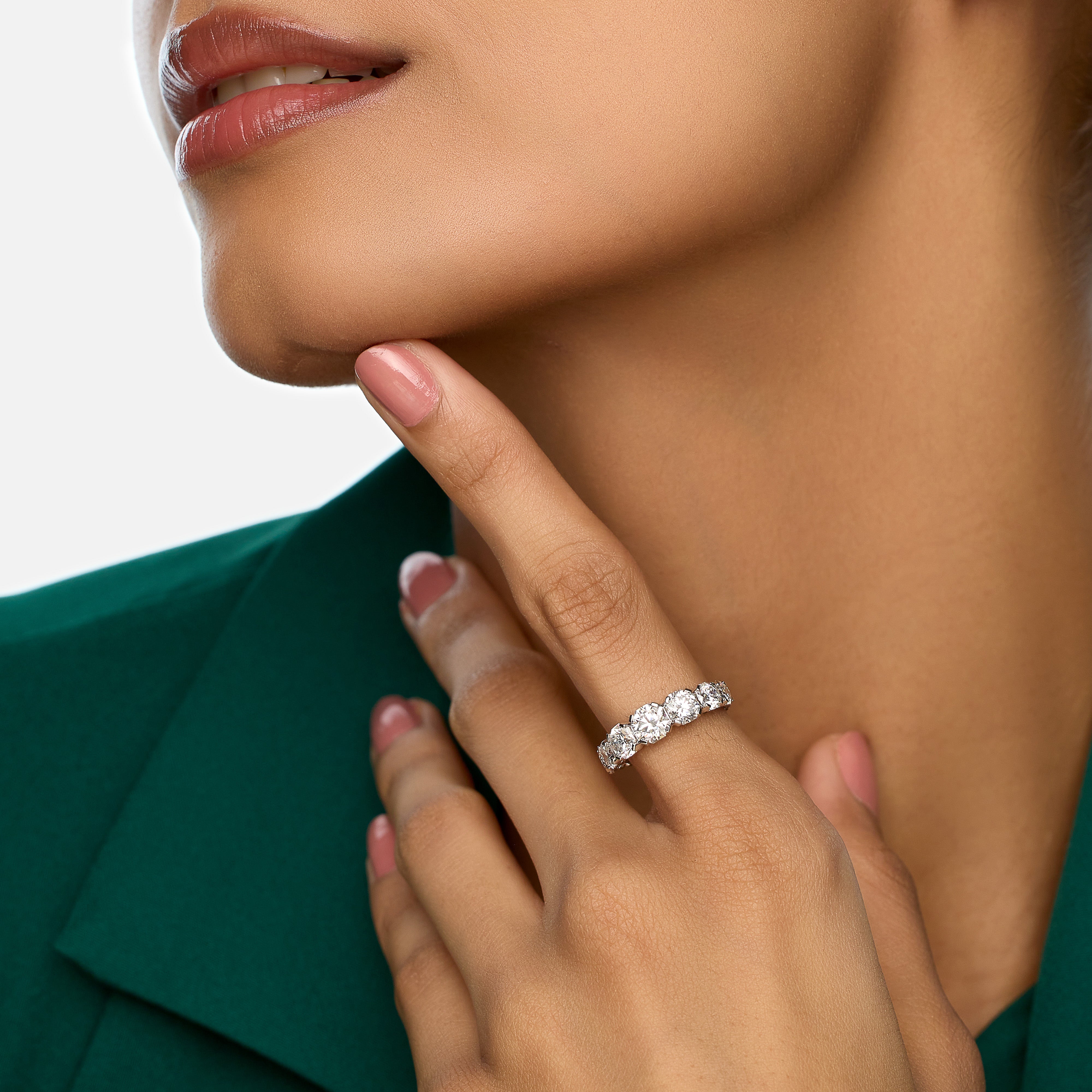 Refined Gold Band with Octagon-Cut Lab-Grown Diamonds | SKU : 0021969256