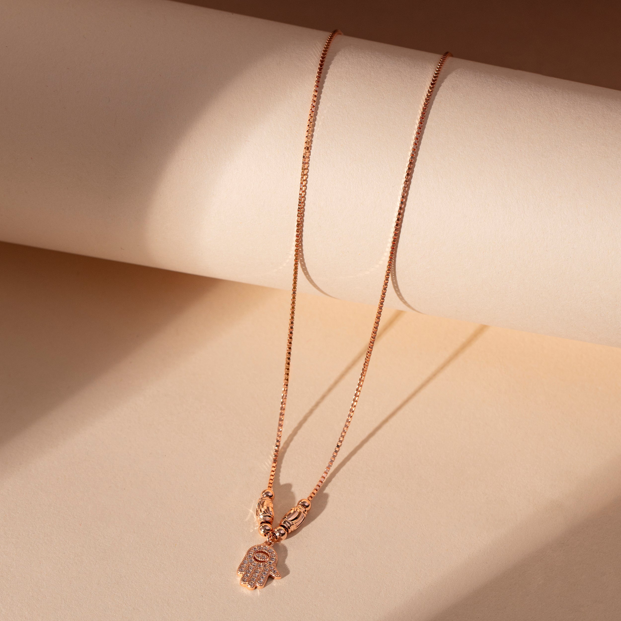 Jewellery Rose Gold Diamond Chain Necklace Malabar Gold And