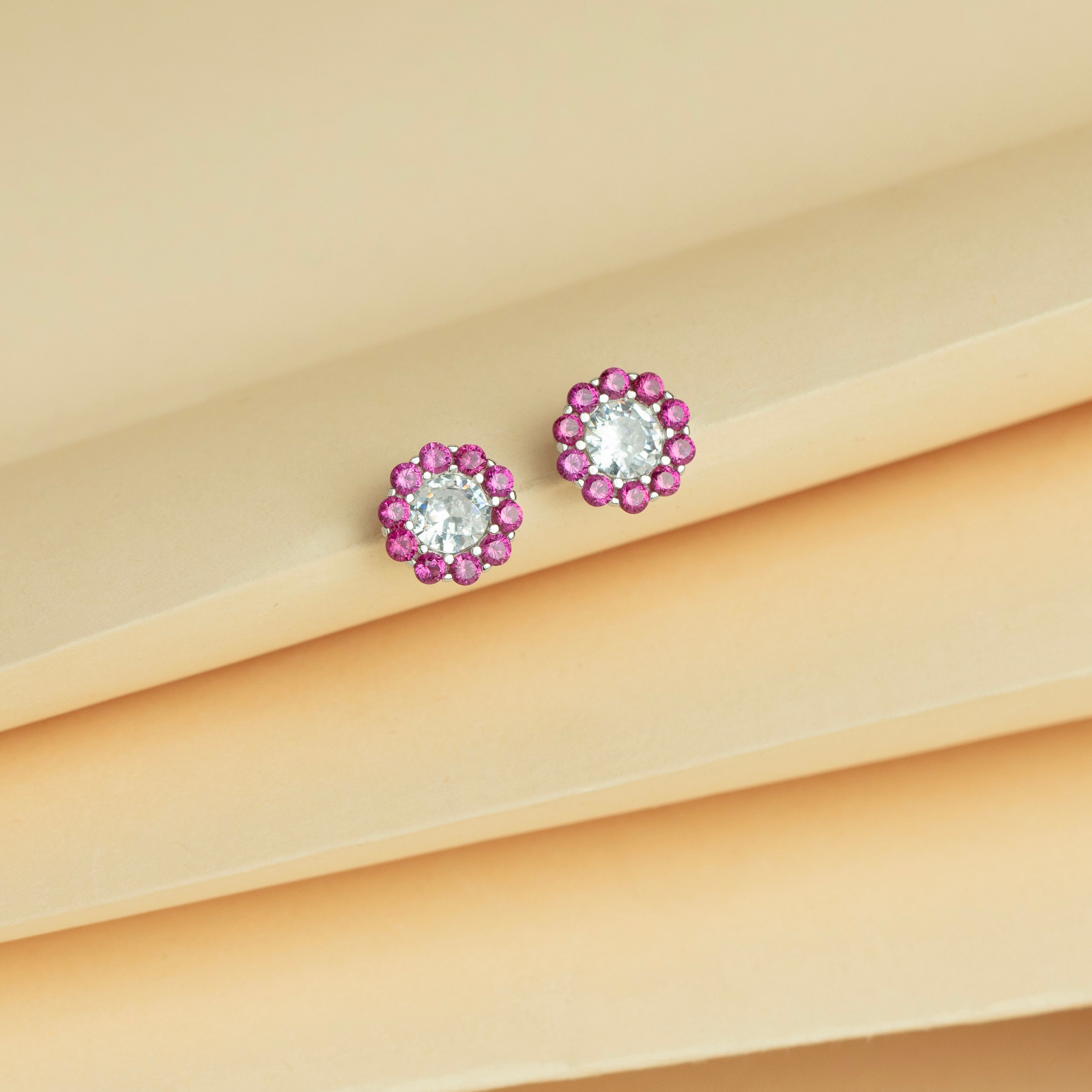 Purple Gemstone Stud Earring | SKU: 0004428831