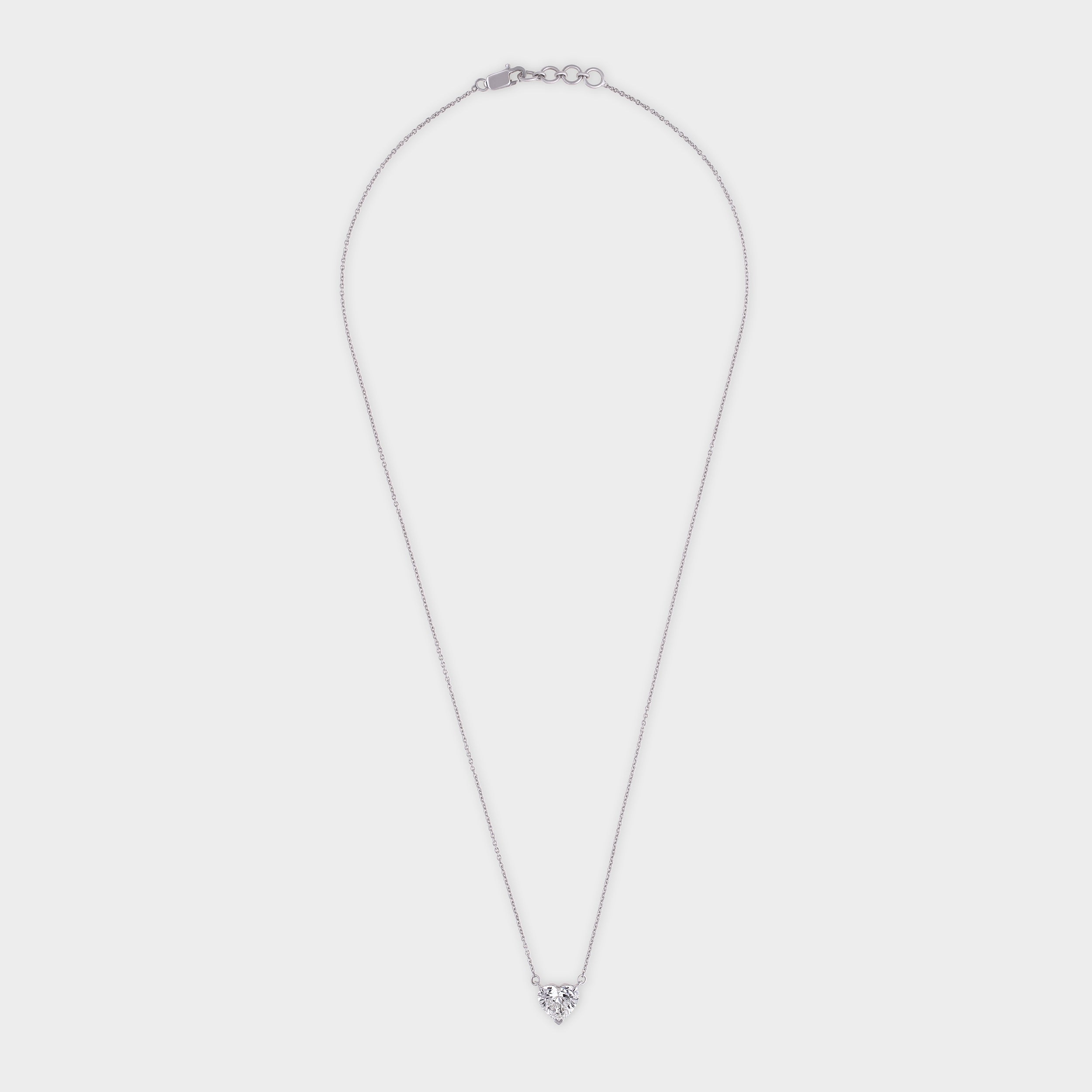 Heart-Shaped 2.02 Carat Lab Grown Diamond Solitaire Pendant| SKU : 0019787039