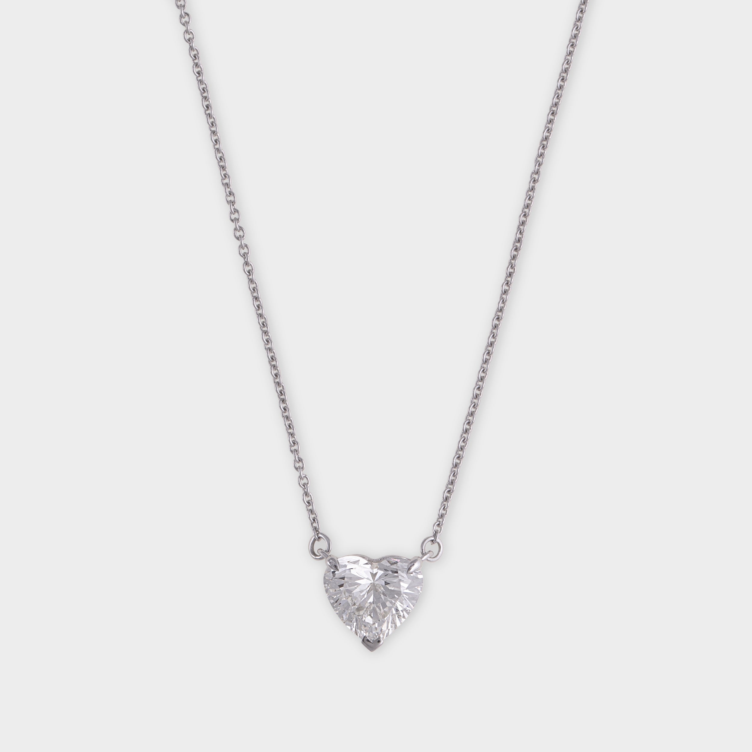 Heart-Shaped Carat Lab Grown Diamond Solitaire Pendant| SKU 001