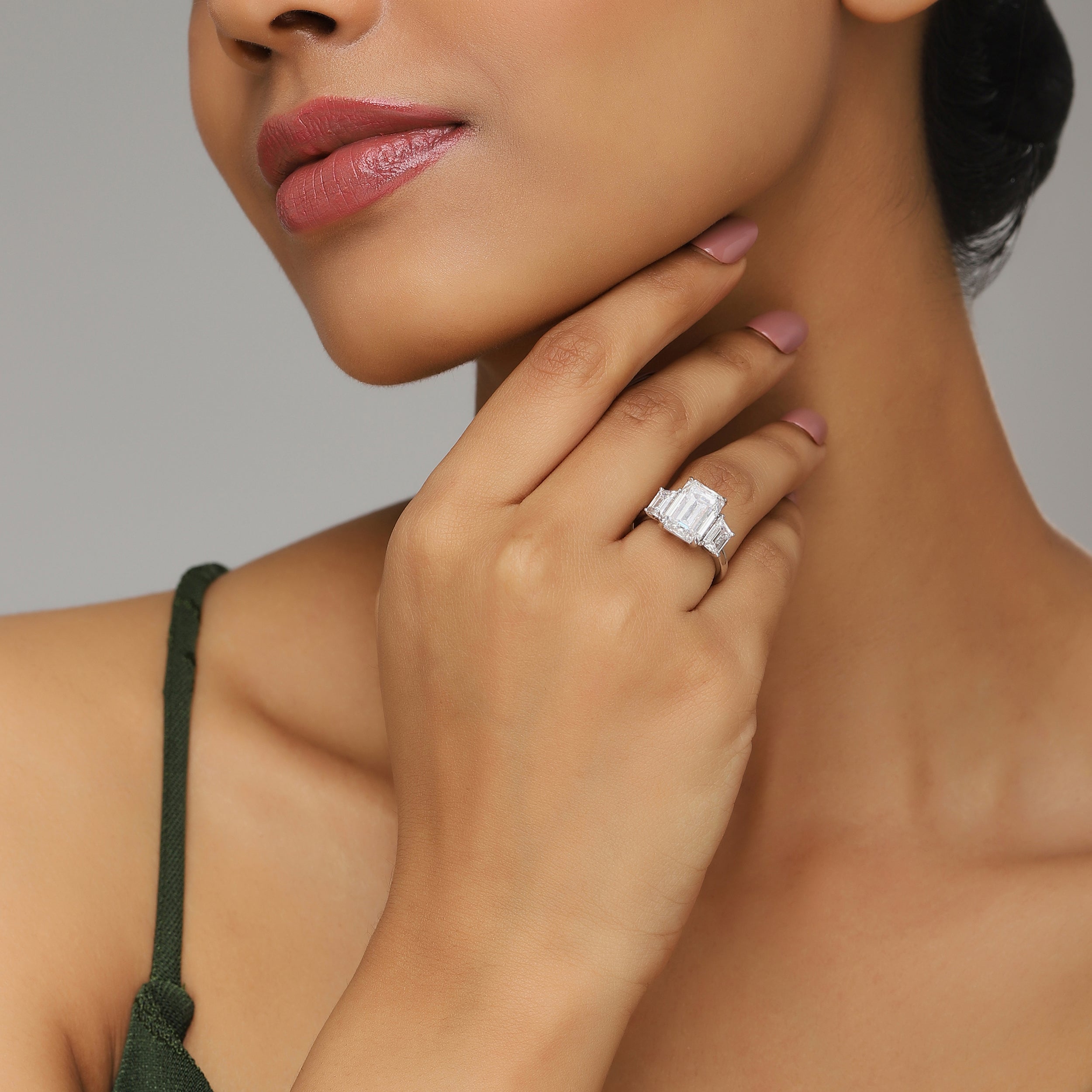 Emerald Cut 5.02 Carat & 1.50 Carat Lab-Grown Solitaire Ring | SKU : 0019917535 - crash.club by CKC