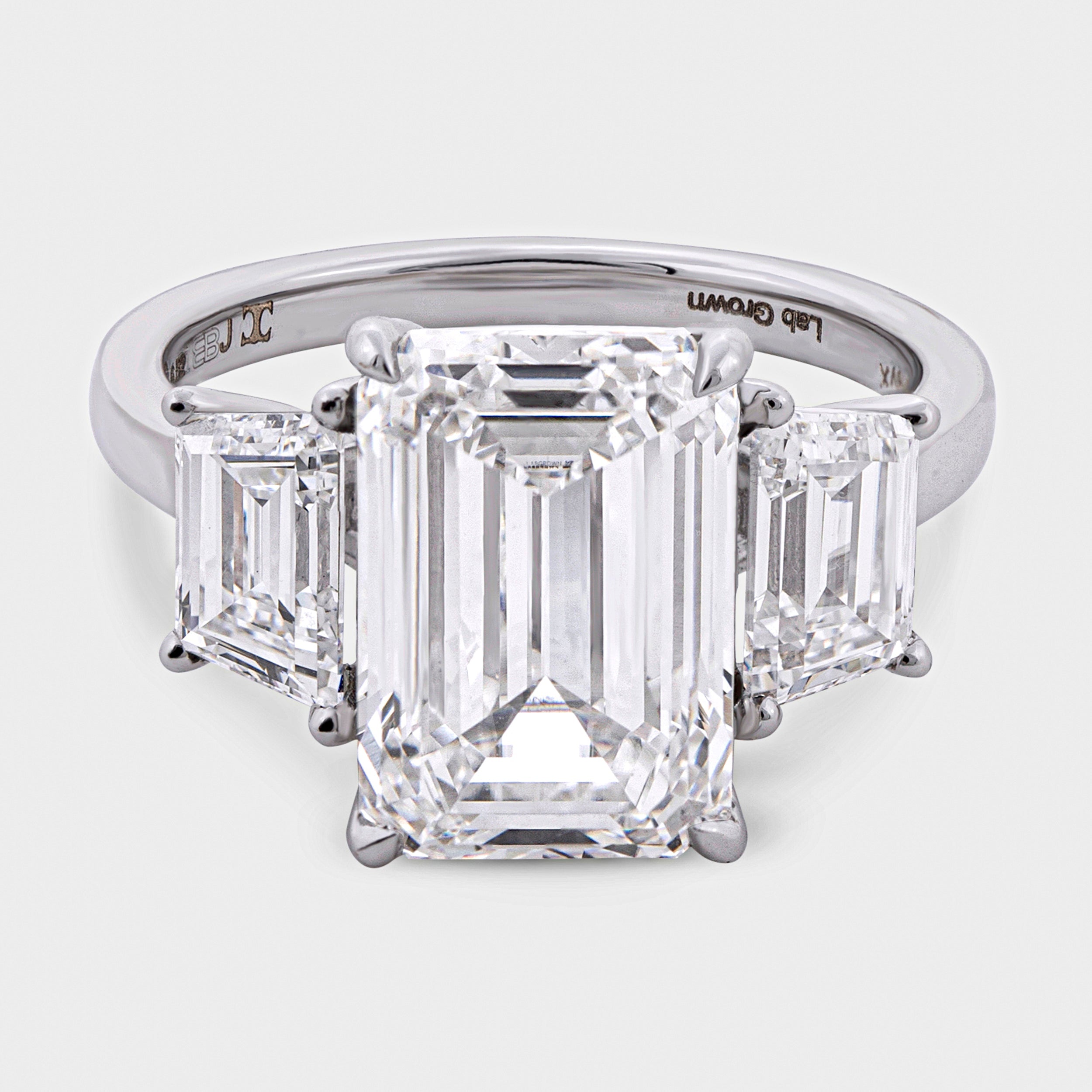 Emerald Cut 5.02 Carat & 1.50 Carat Lab-Grown Solitaire Ring | SKU : 0019917535 - crash.club by CKC