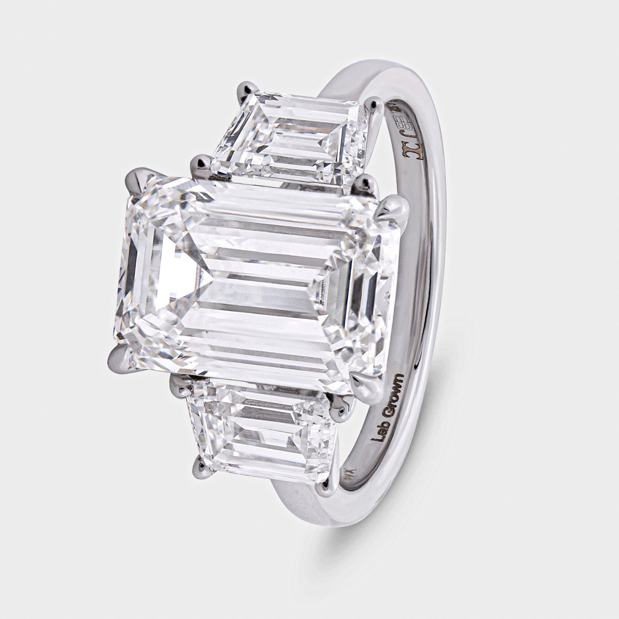 Emerald Cut 5.02 Carat & 1.50 Carat Lab-Grown Solitaire Ring | SKU : 0019917535 - crash.club by CKC