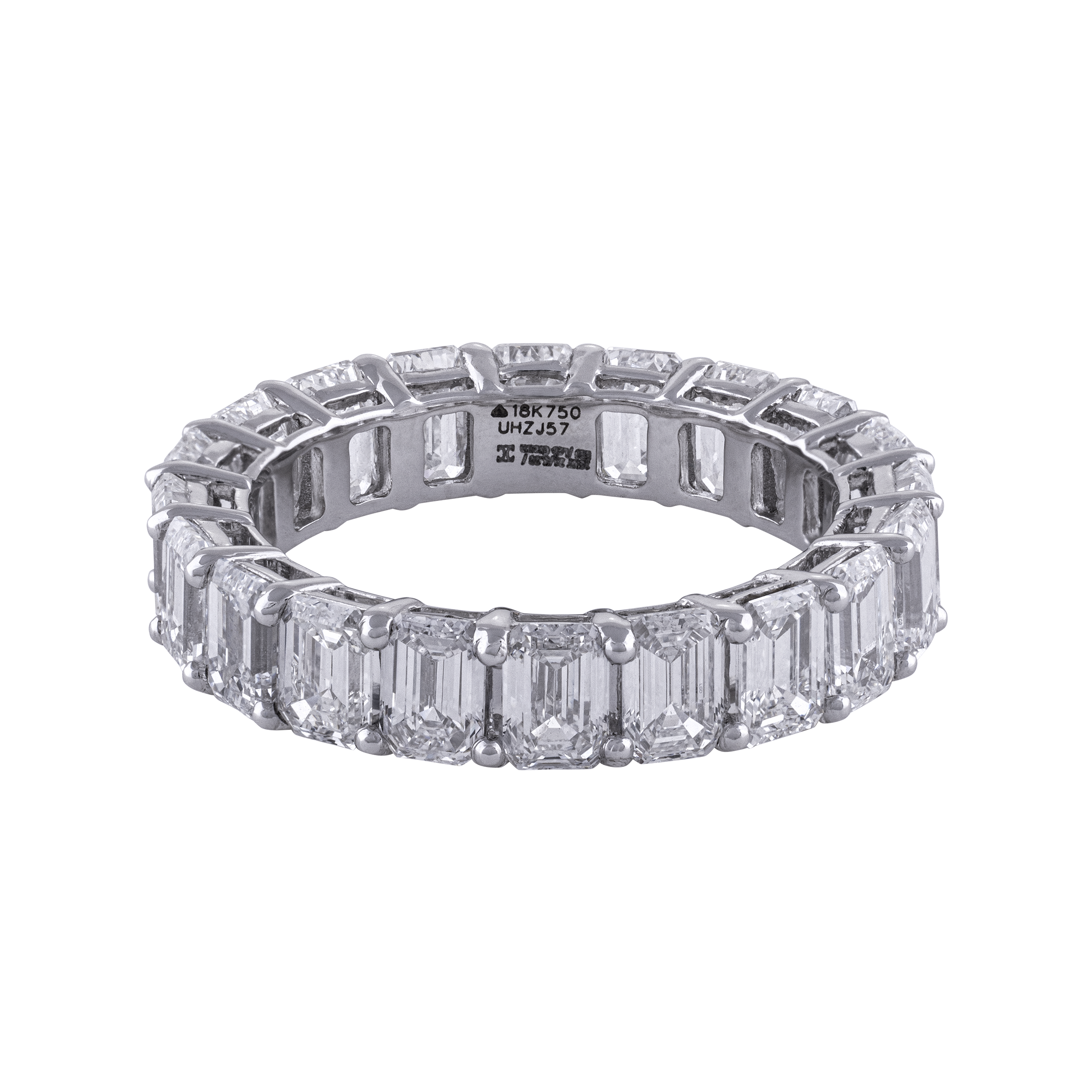 Classy Emerald Cut 5.130 Carat Lab Grown Diamond Adorned Ring | SKU: 0019340692 - crash.club by CKC