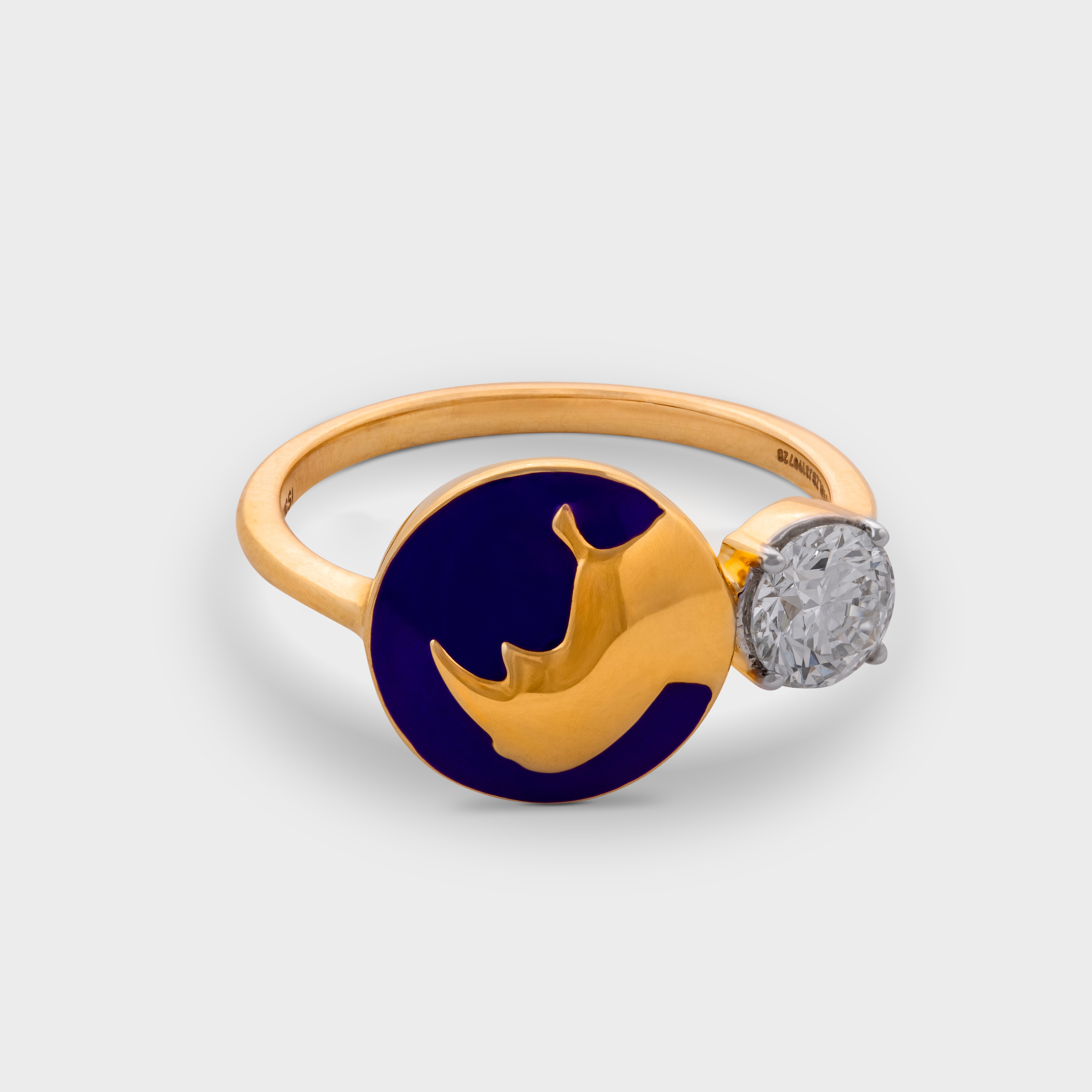 Round Brilliant 0.55 Carat Rhino Designer Diamond Ring | SKU: 0019359793 - crash.club by CKC