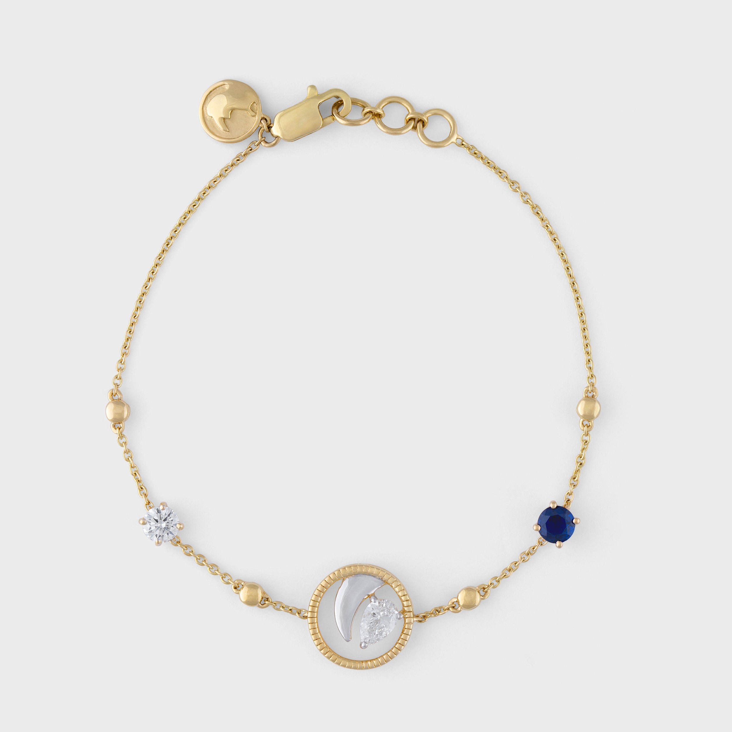 Pear & Round Brilliant 0.71 Carat Majestic Horn Lab Grown Diamond Bracelet | SKU: 0019473451 - crash.club by CKC