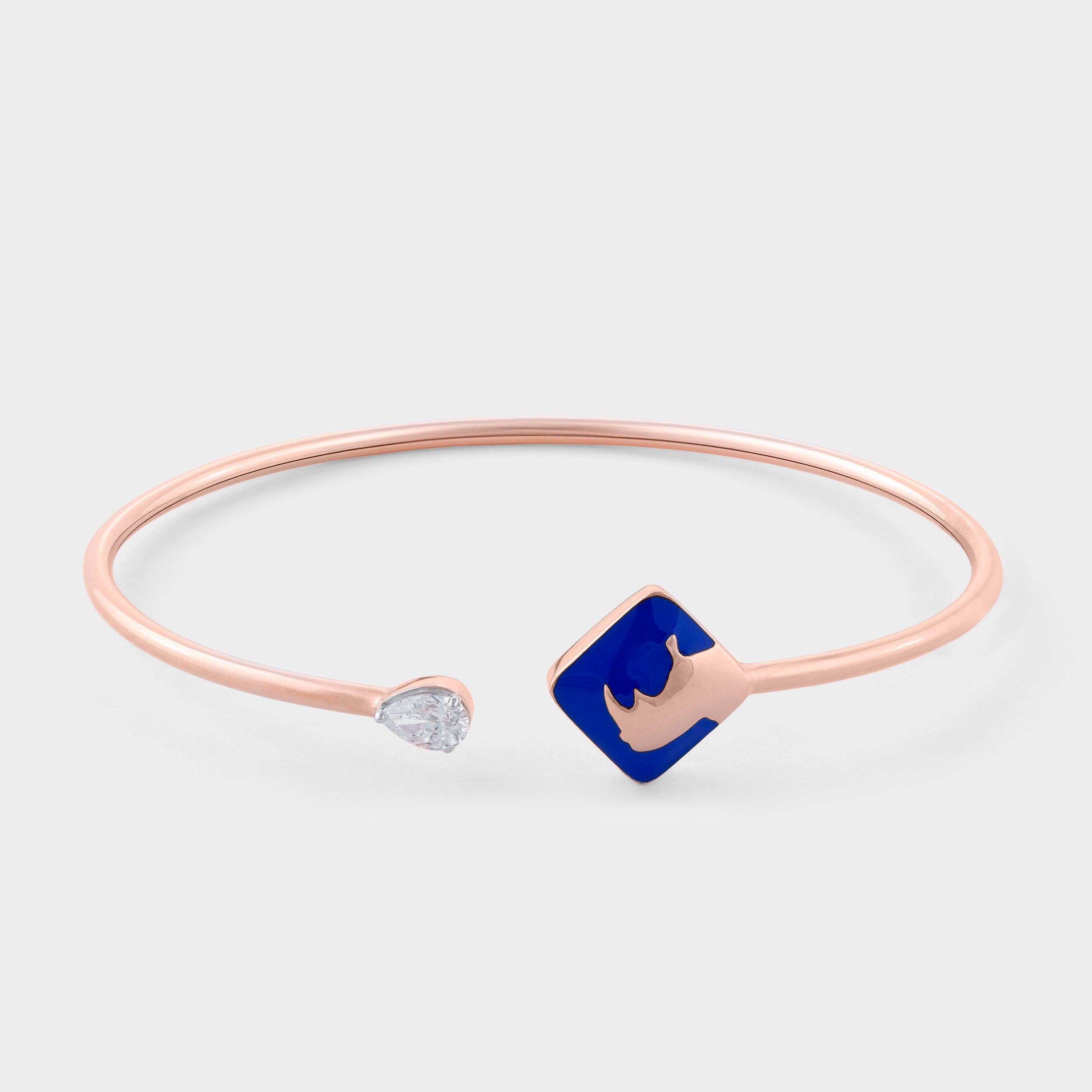 Pear Cut 0.33 Carat Blue Rhino Bangle Lab Grown Diamonds | SKU: 0019374024