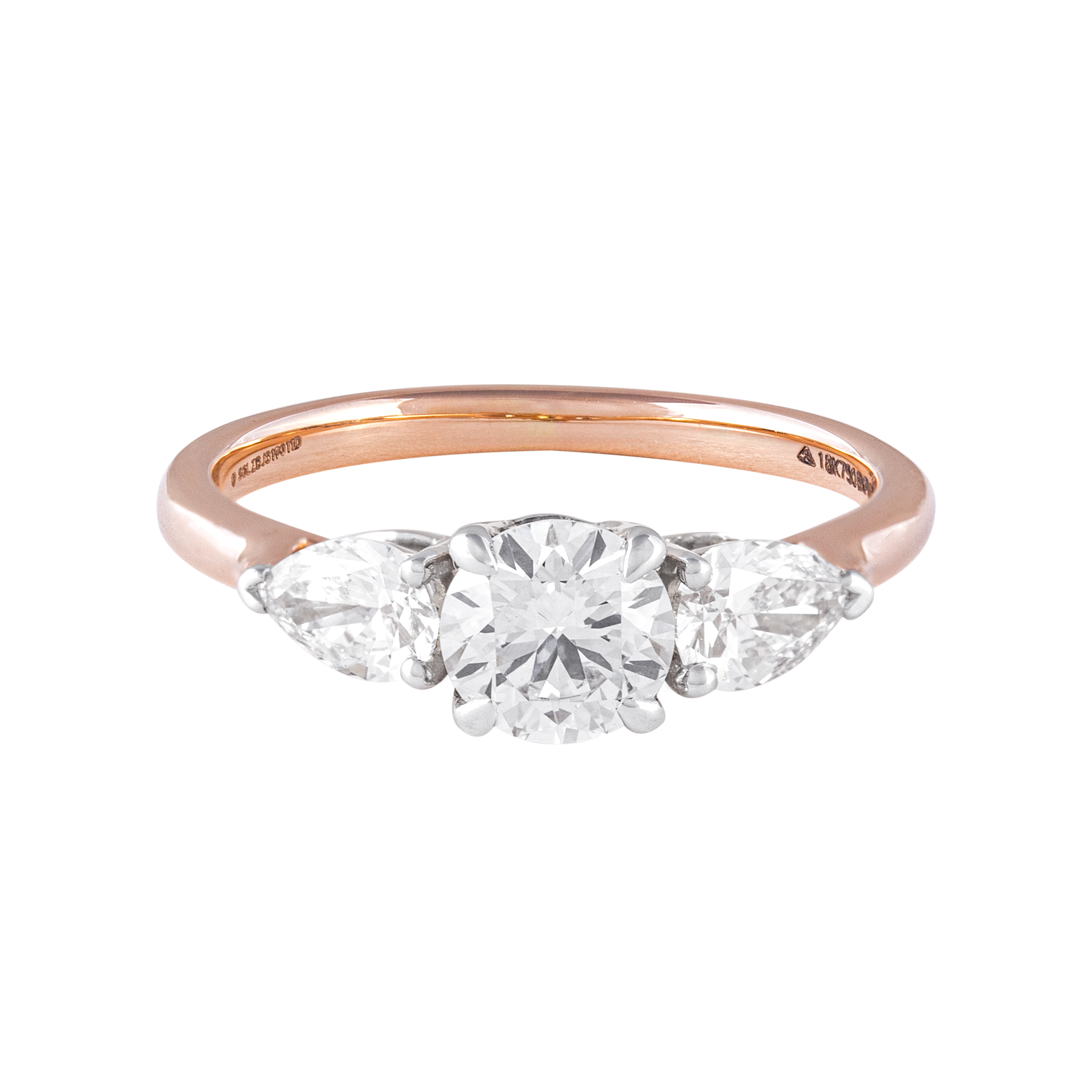 Pear-Round Brilliant 0.47 Carat & 0.61 Carat Lab-Grown Diamond Ring | SKU : 0003179475
