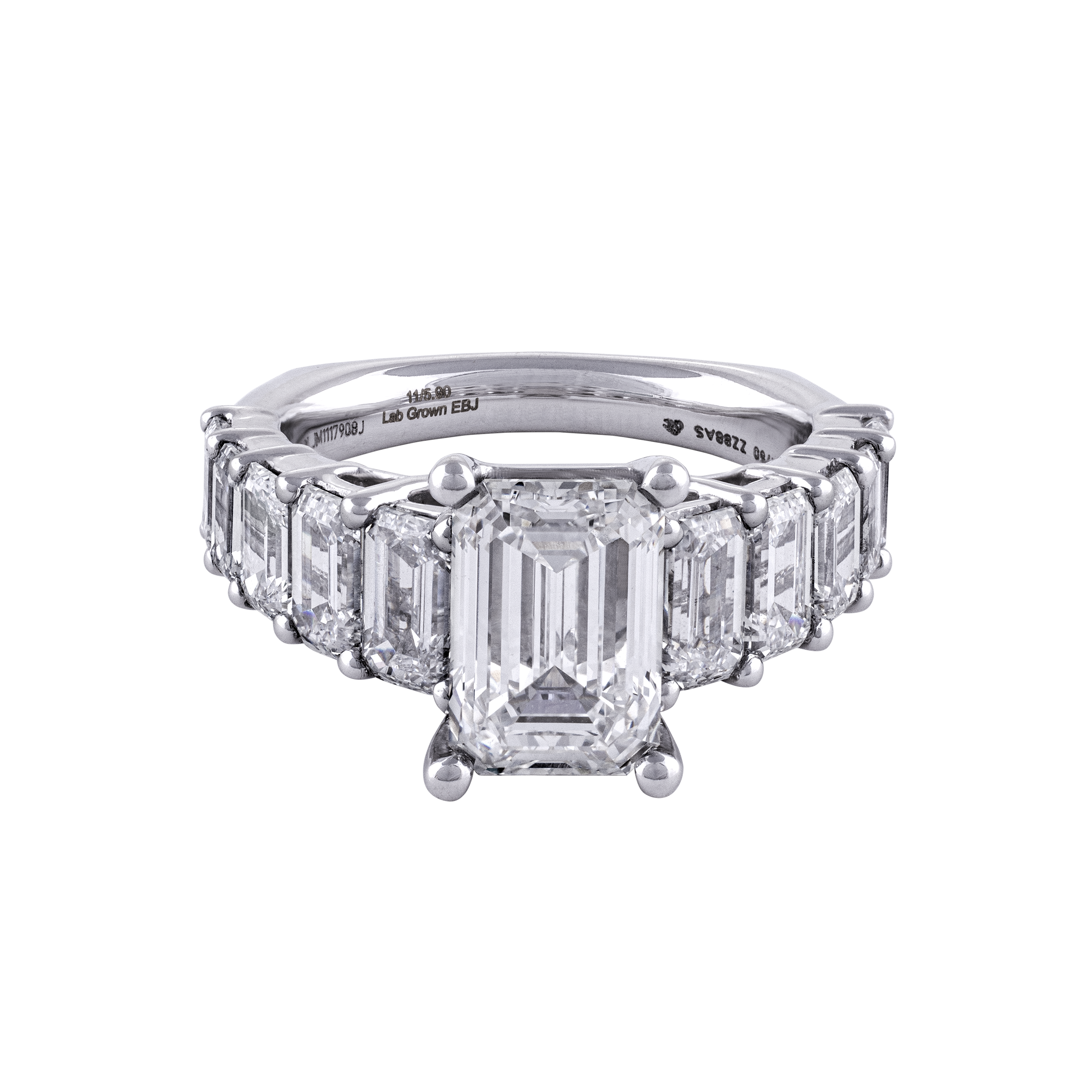 Emerald Cut Statement Lab Grown Diamond Ring | SKU: 0019053103 - crash.club by CKC