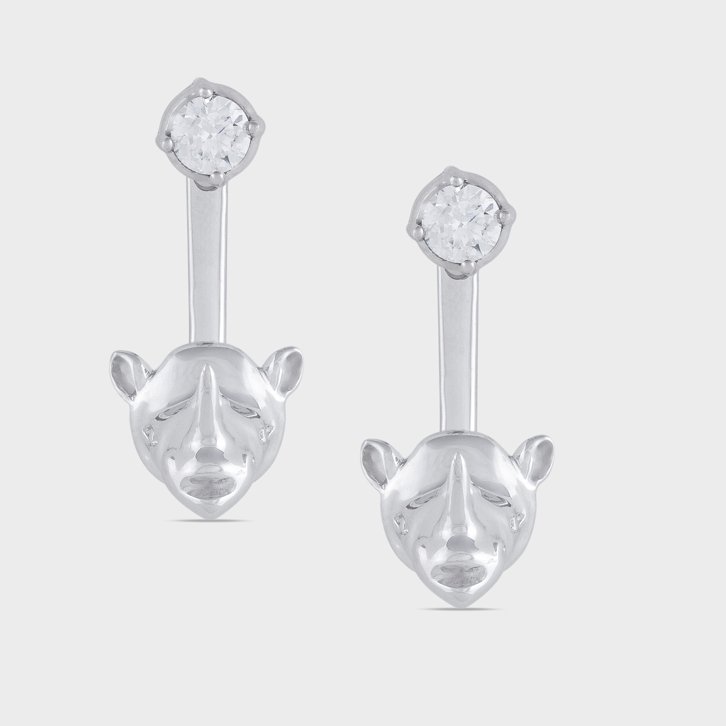 Round Brilliant 0.57 Carat Pair Lab Grown Diamond Studs | SKU: 0019472744 - crash.club by CKC