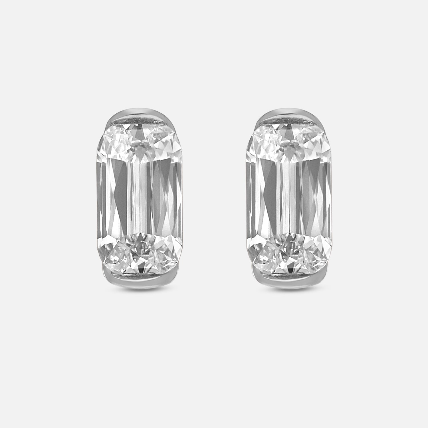 Elongated Cushion-Cut Lab-Grown Diamond Studs in 18Kt Gold | SKU : 0021912818