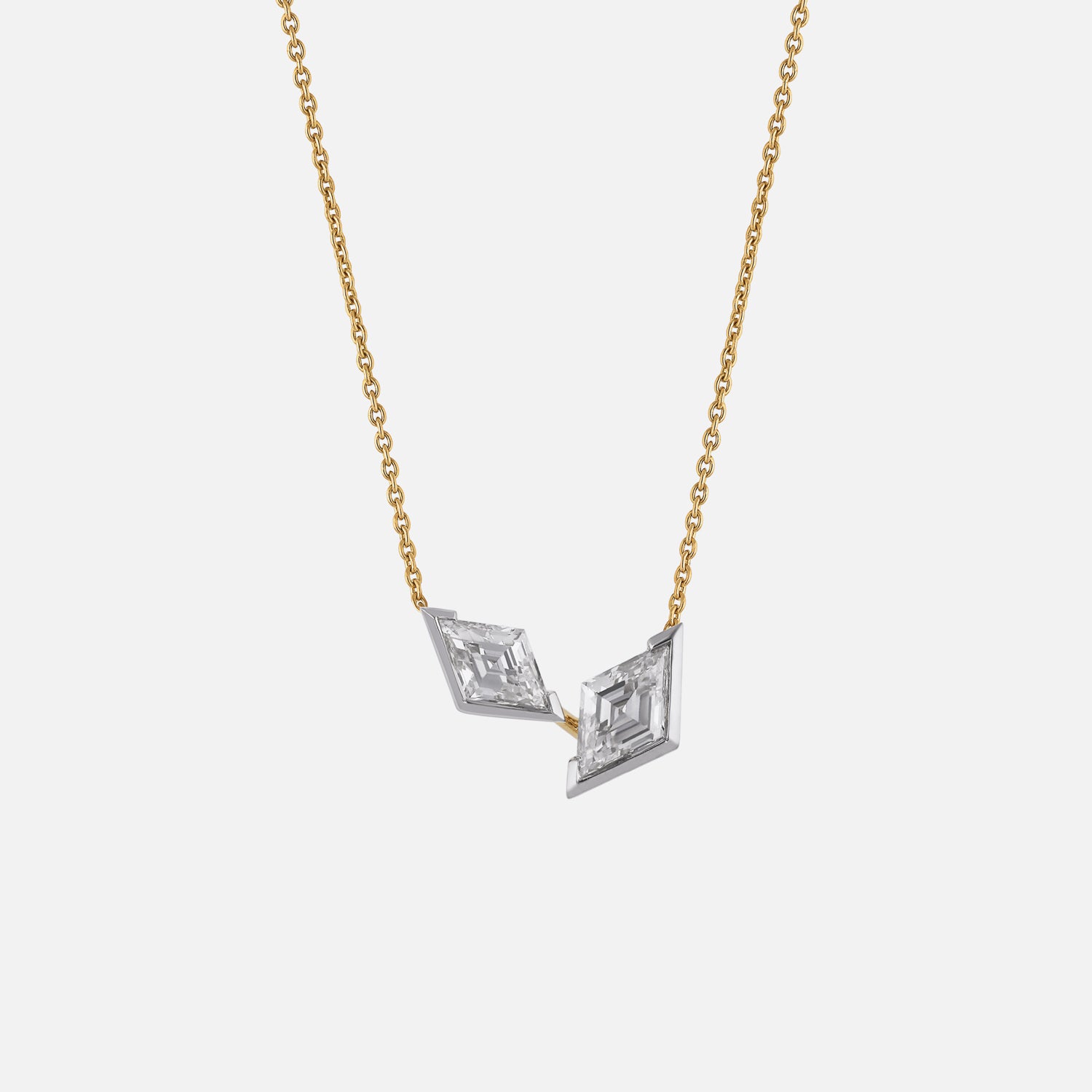 Lozenge Pointed Lab-Grown Diamond Pendant in 18Kt Gold | SKU : 0021911699