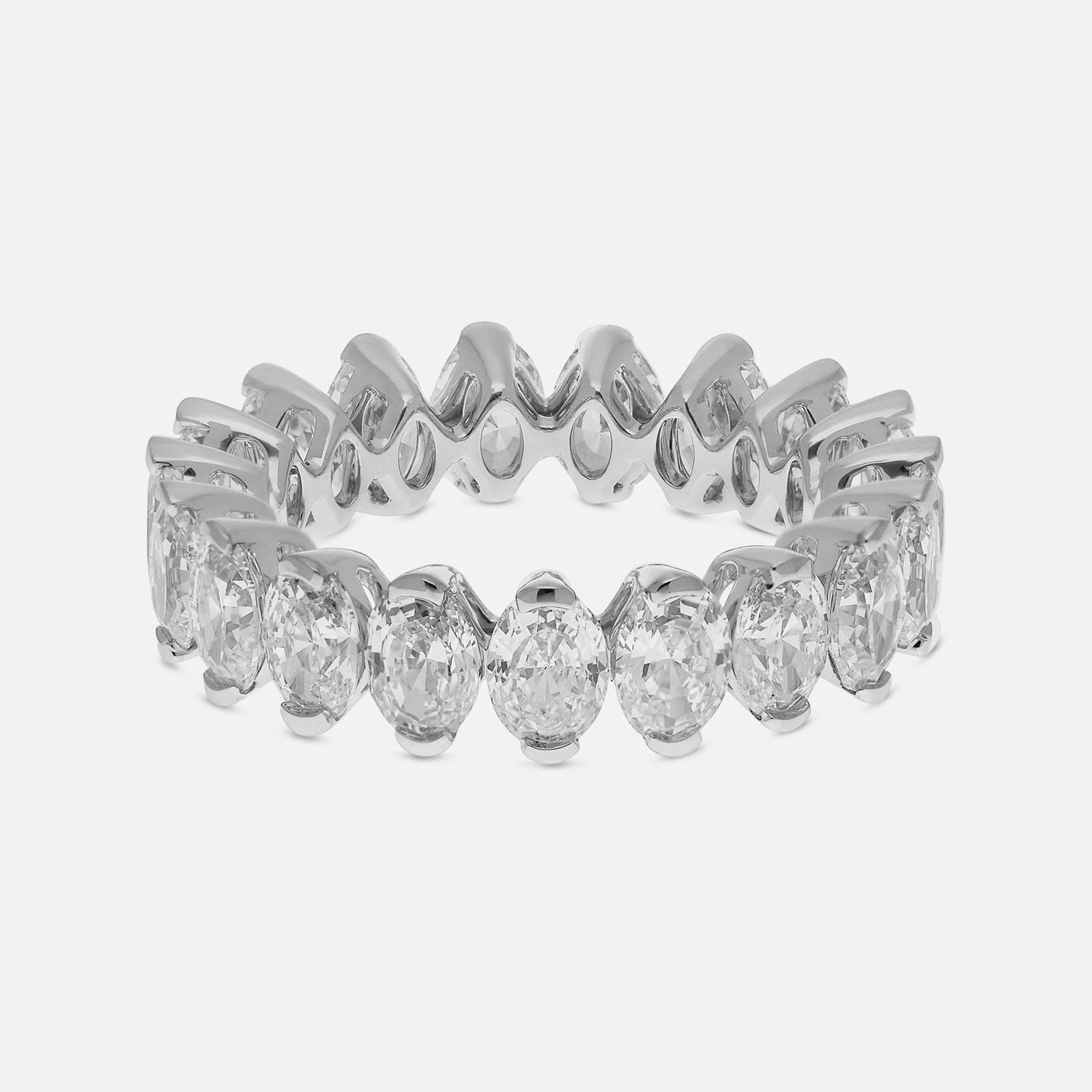 Endless Sparkle Gold Eternity Ring with Oval Step-Cut Lab-Grown Diamonds | SKU : 0021967160