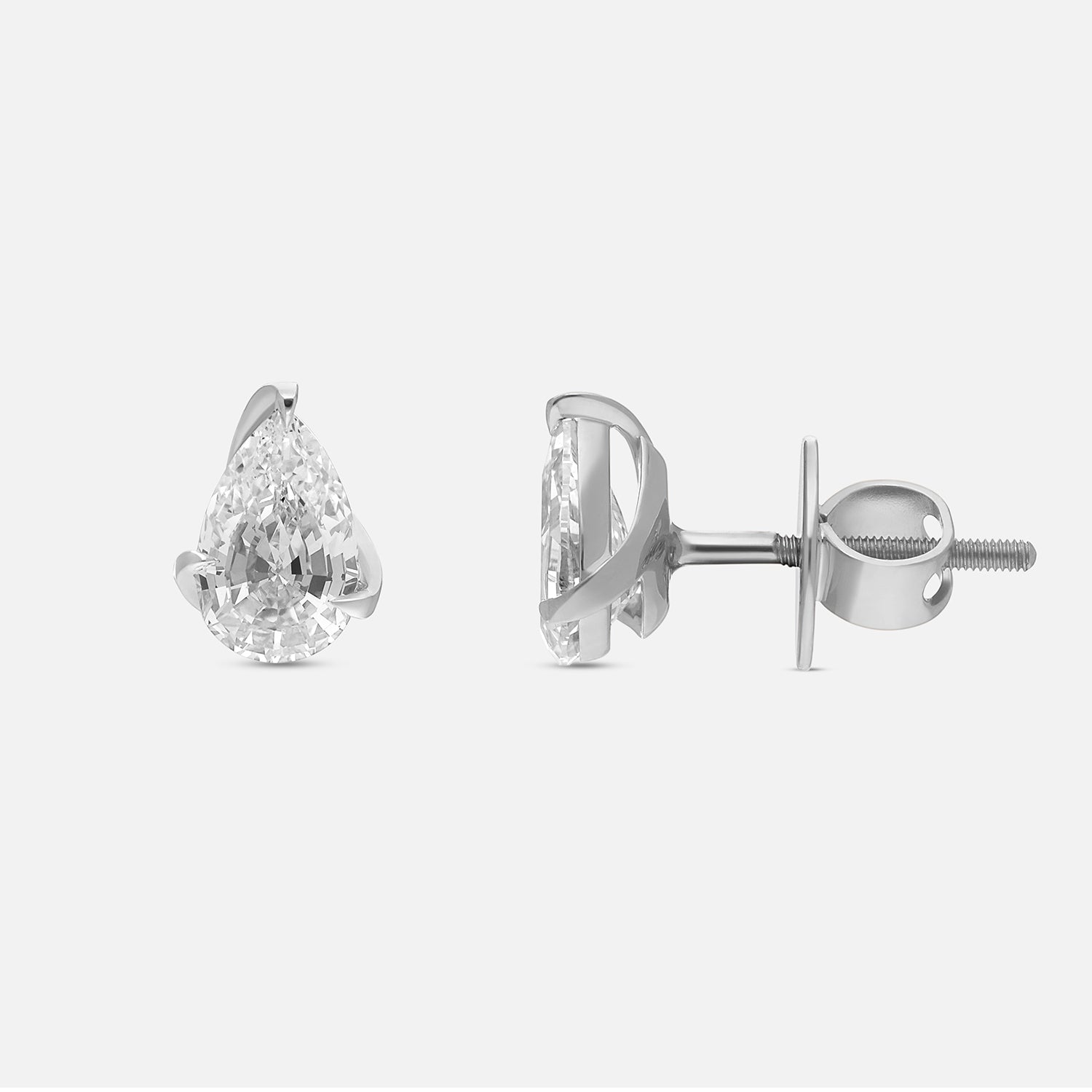 White Gold Tops Set with Pear-Cut Lab-Grown Diamond | SKU : 0021938733