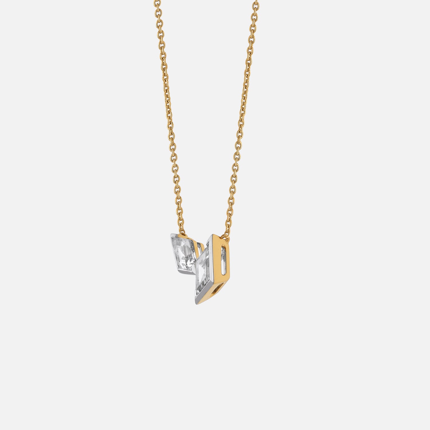 Lozenge Pointed Lab-Grown Diamond Pendant in 18Kt Gold | SKU : 0021911699