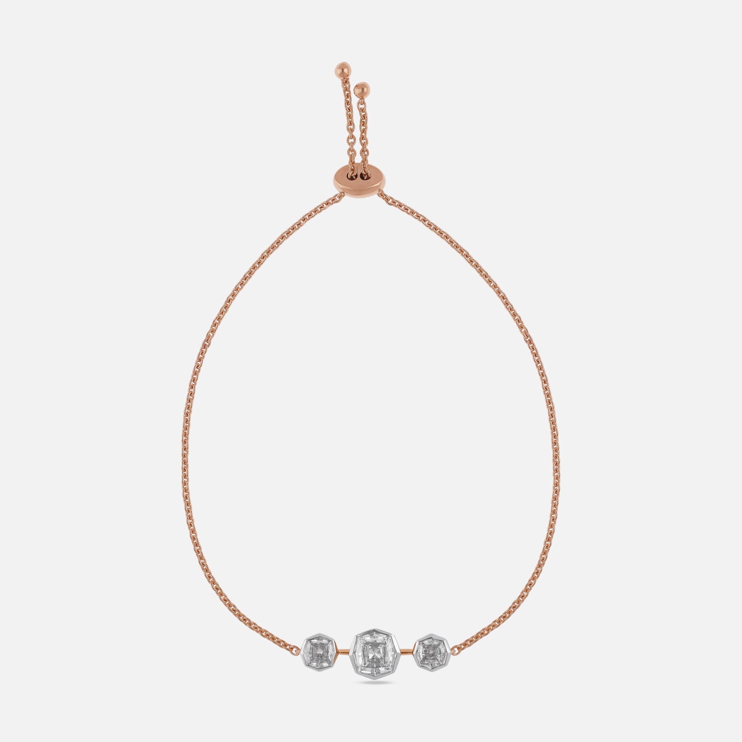 Gold Bracelet with Octagonal Cushion-Cut Lab-Grown Diamonds | SKU : 0021923333