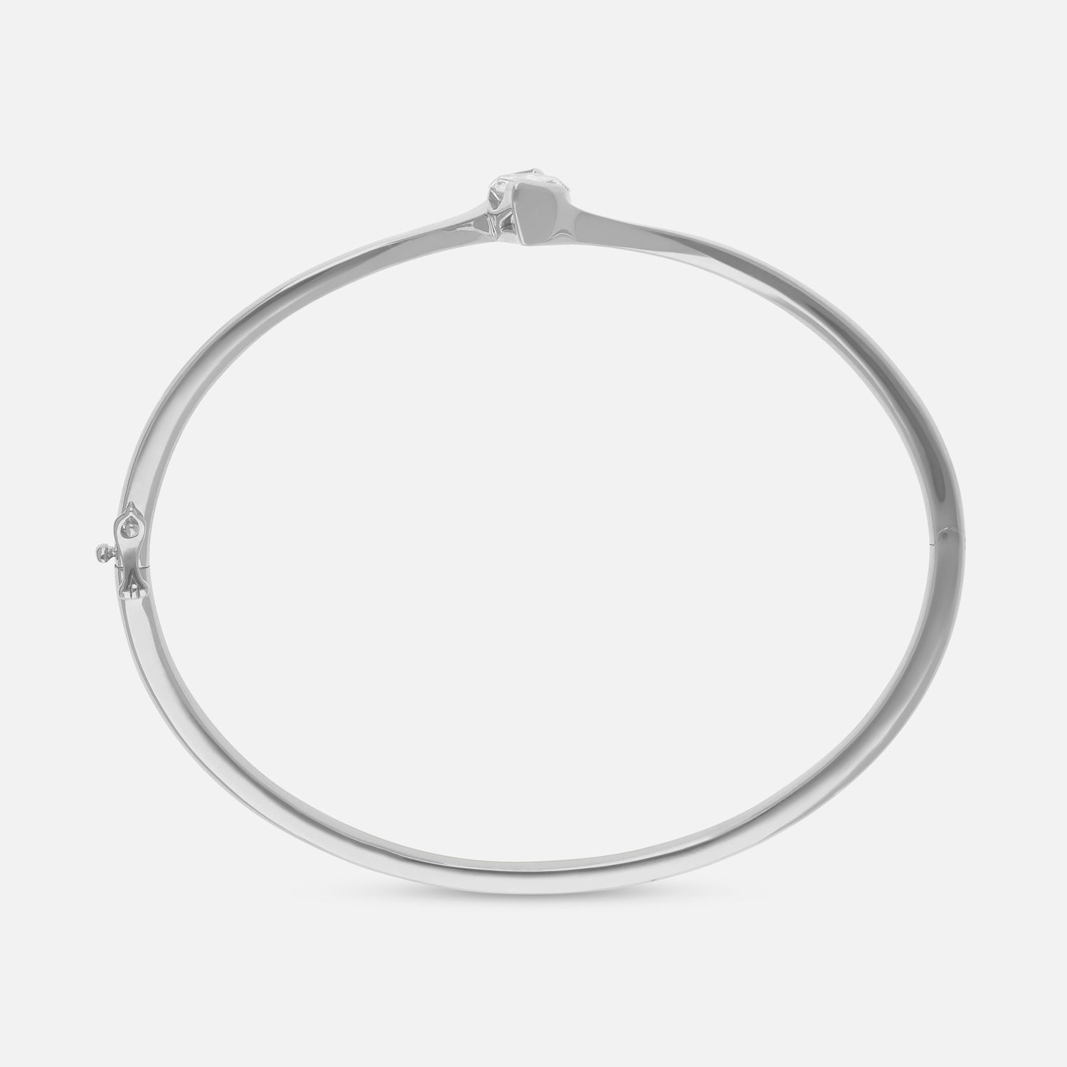 White Gold Bangle Set with Flame-Cut Lab-Grown Diamond | SKU : 0021938689