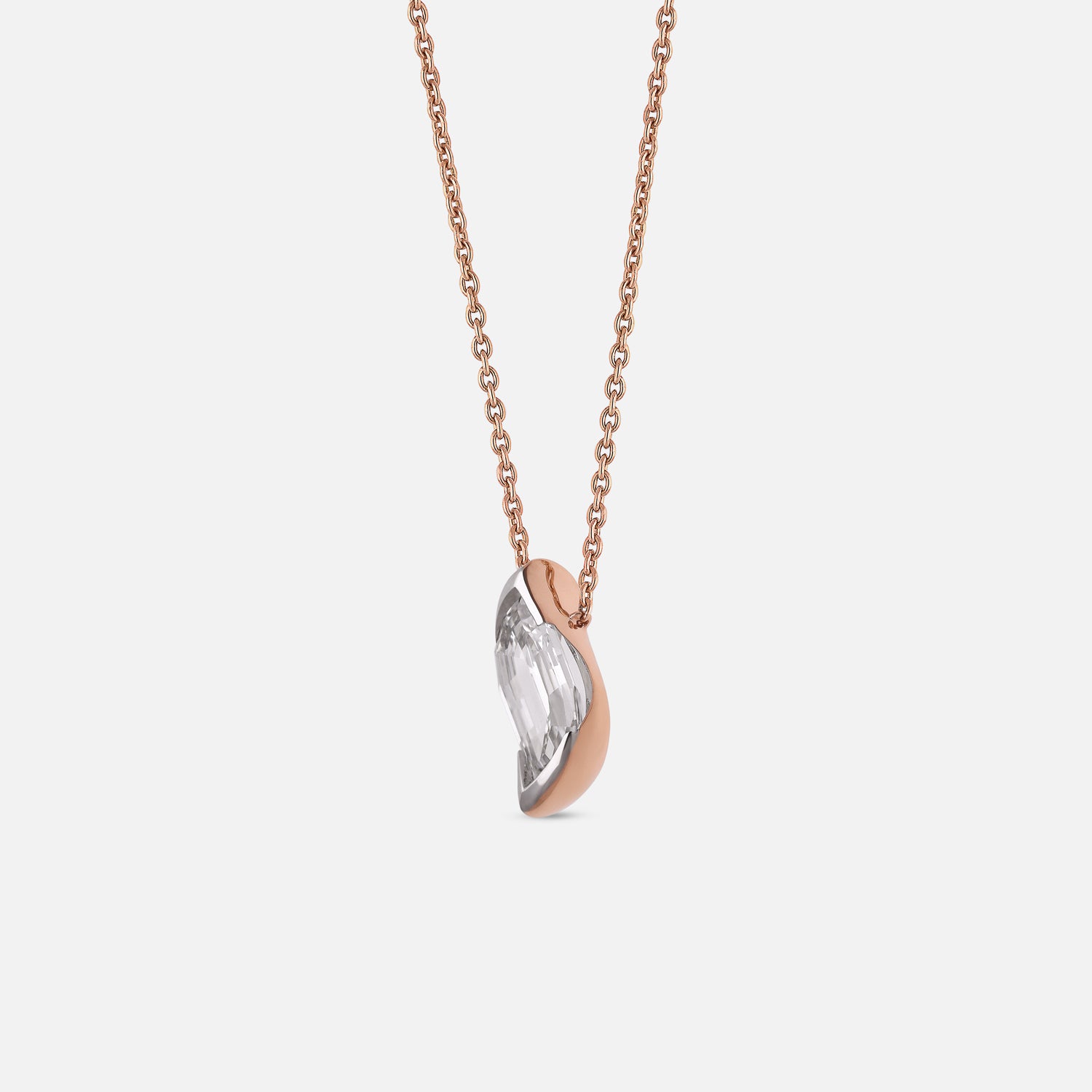 Flame-Cut Lab-Grown Diamond Pendant on Gold Chain | SKU : 0021912887