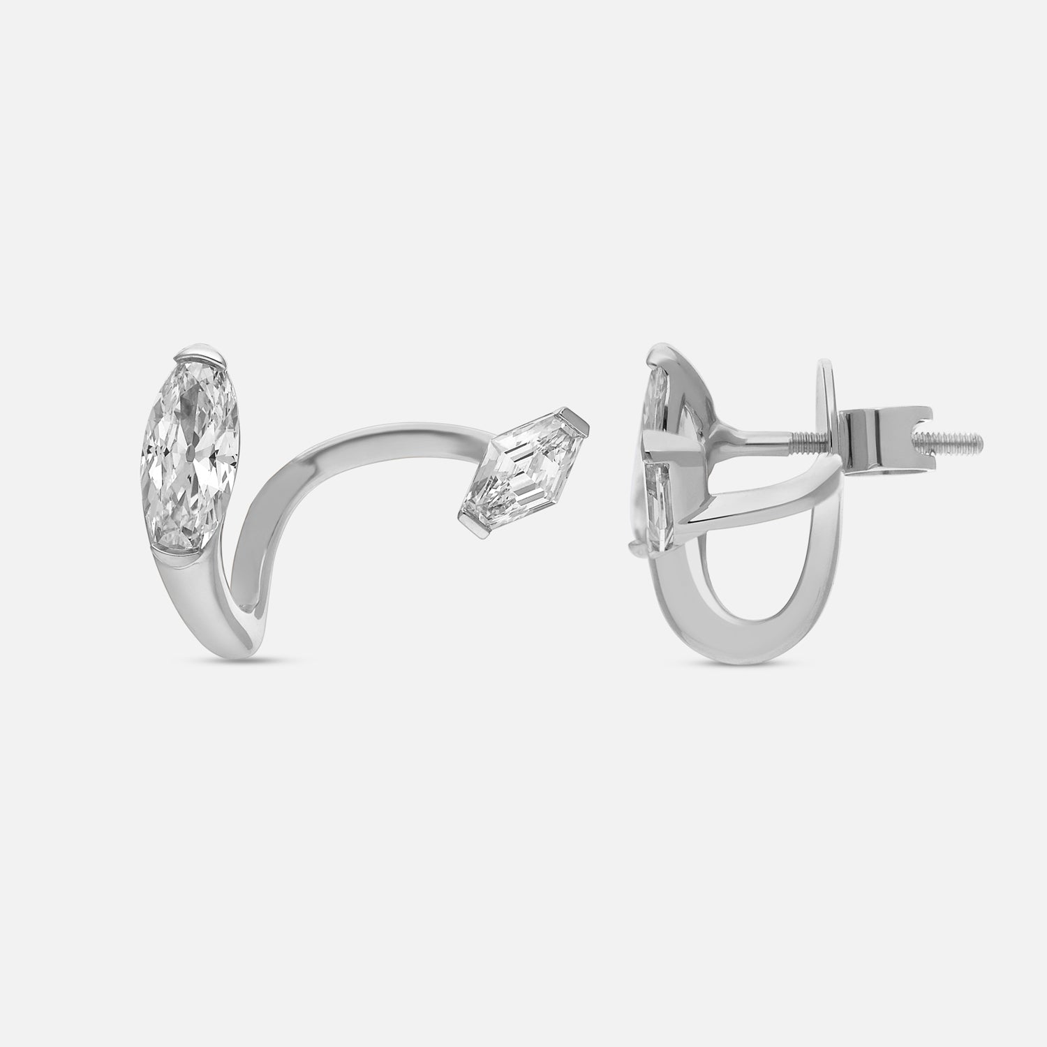 White Gold Tops with Lozenge & Oval-Cut Lab-Grown Diamonds | SKU : 0021957444