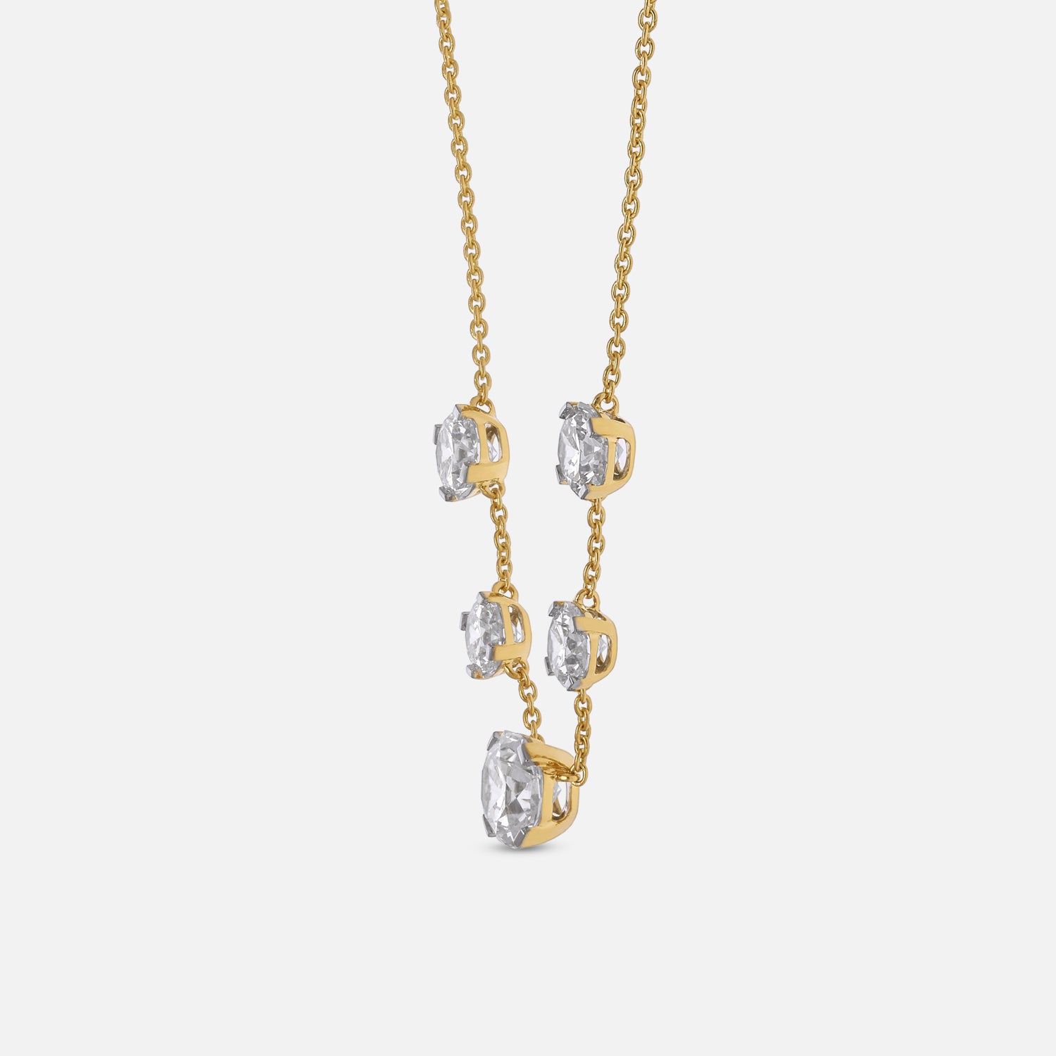 Octagon Brilliant Lab-Grown Diamond Necklace in 18Kt Yellow Gold Necklace | SKU : 0003759653