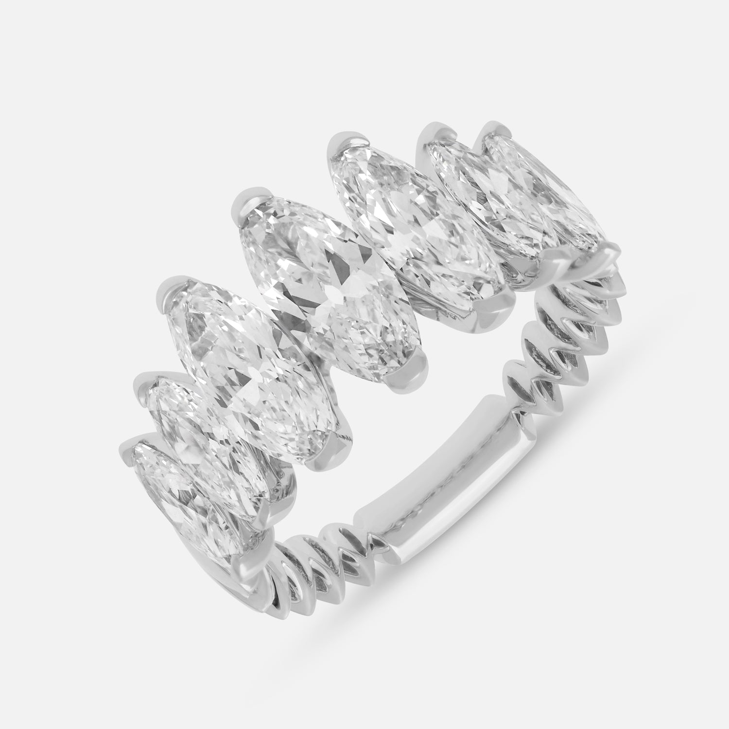 White Gold Ring with Roval-Cut Lab-Grown Diamonds | SKU : 0021923951