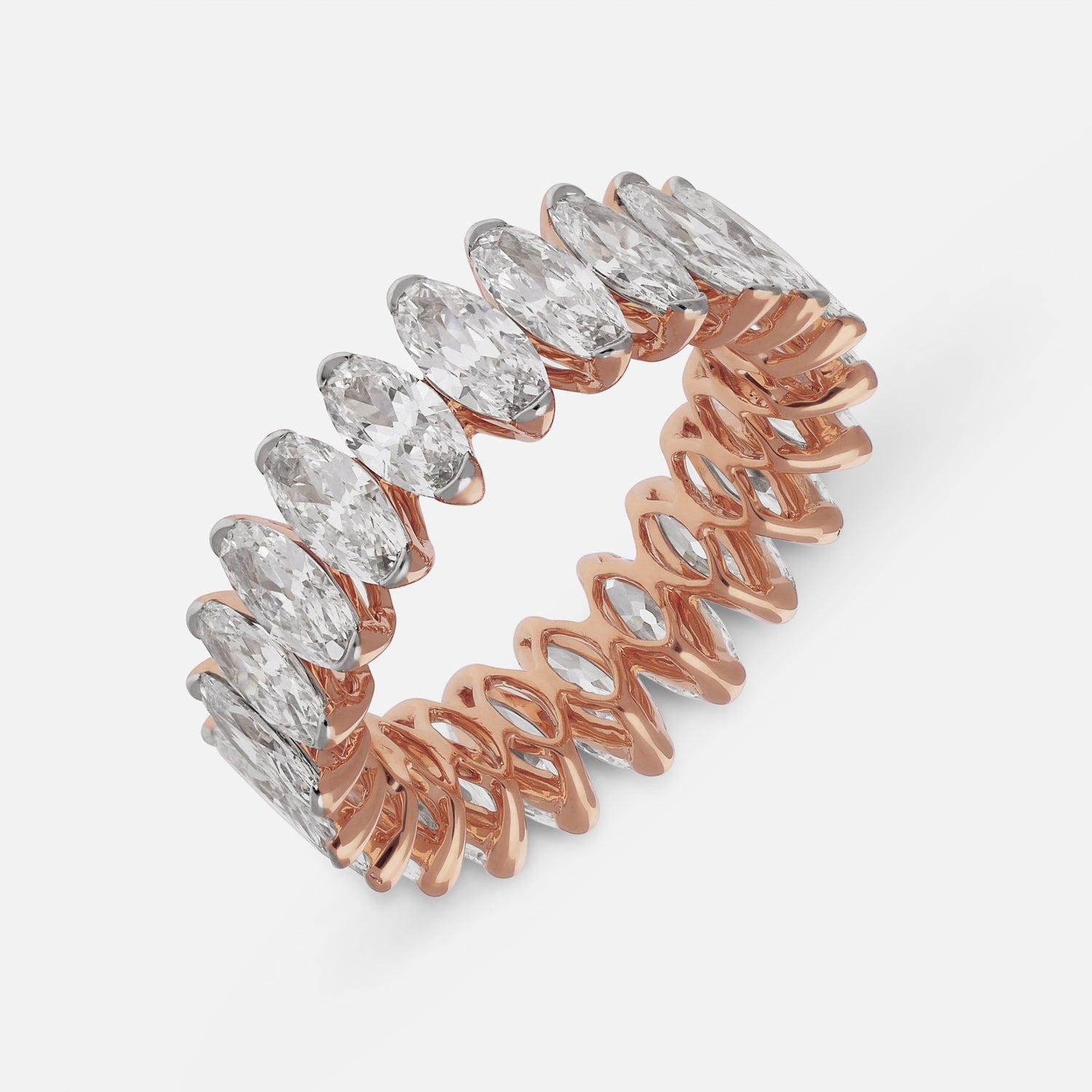 Rose Gold Roval-Cut Lab-Grown Diamond Eternity Band | SKU : 0003761670