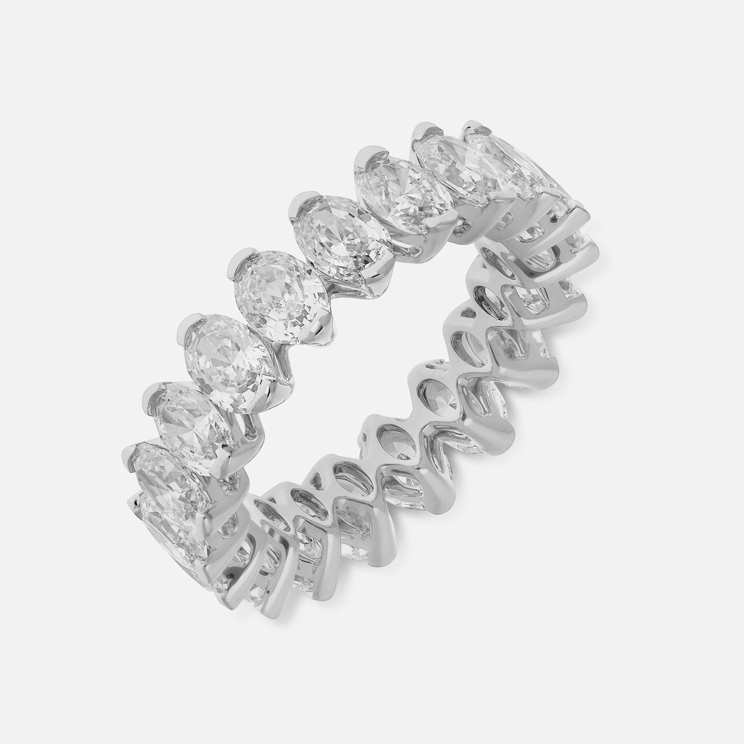 Endless Sparkle Gold Eternity Ring with Oval Step-Cut Lab-Grown Diamonds | SKU : 0021967160