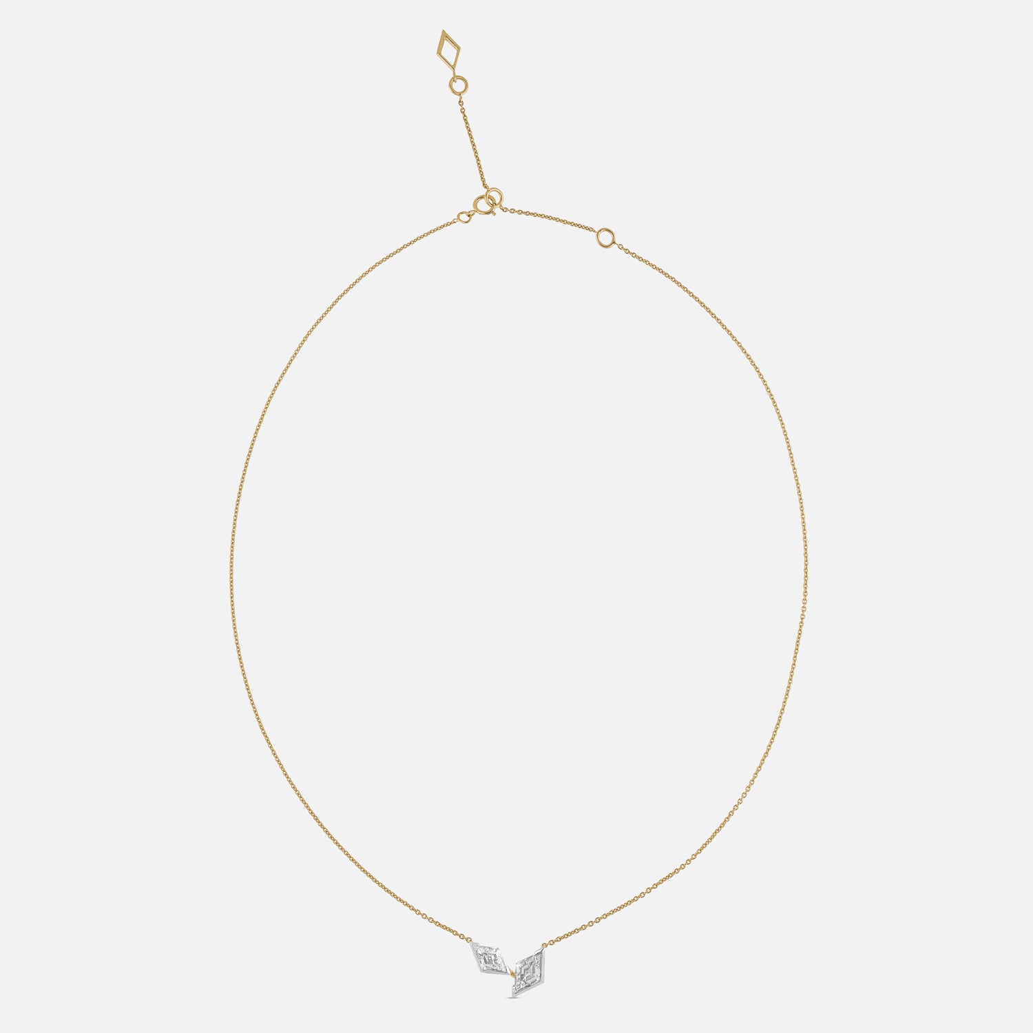 Lozenge Pointed Lab-Grown Diamond Pendant in 18Kt Gold | SKU : 0021911699