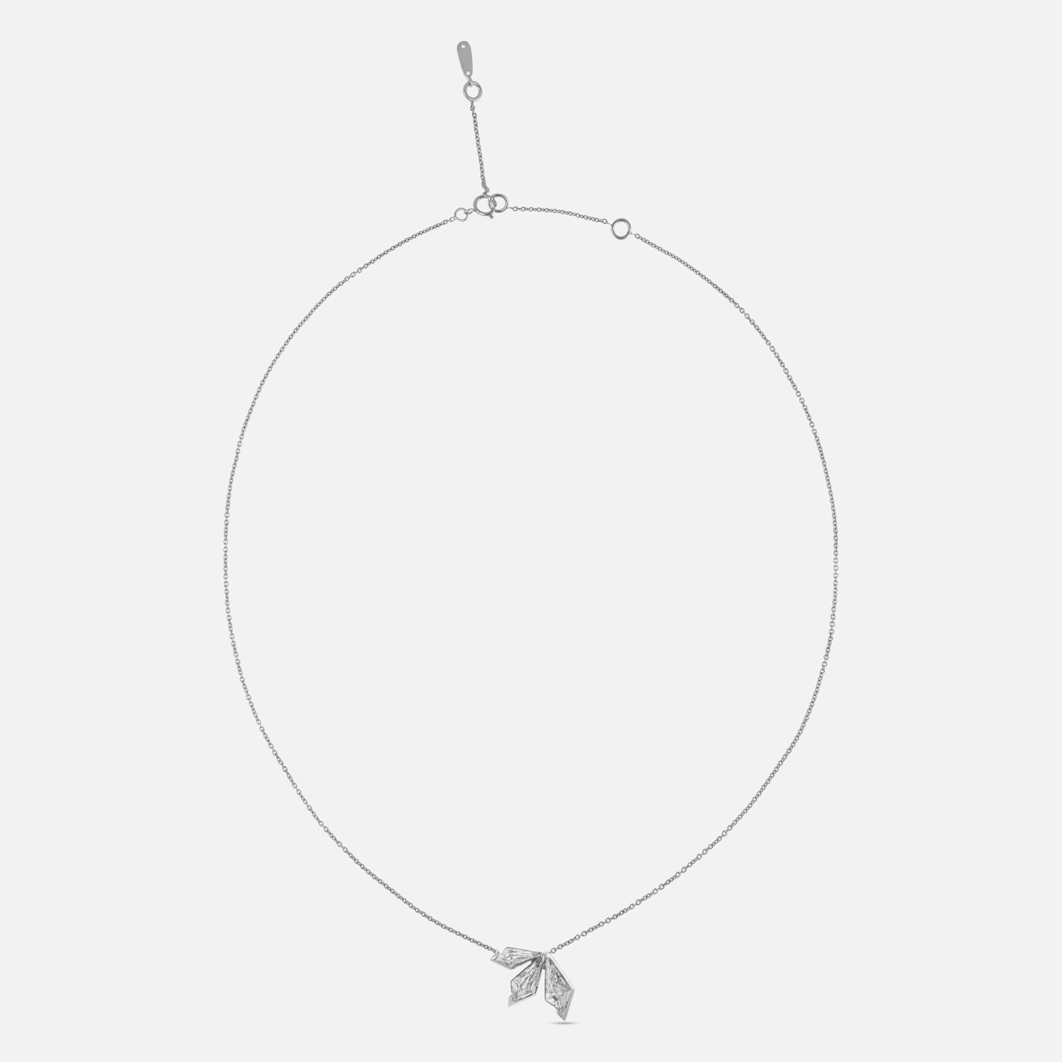White Gold Chain Pendant with Kite-Cut Lab-Grown Diamonds | SKU : 0021942341