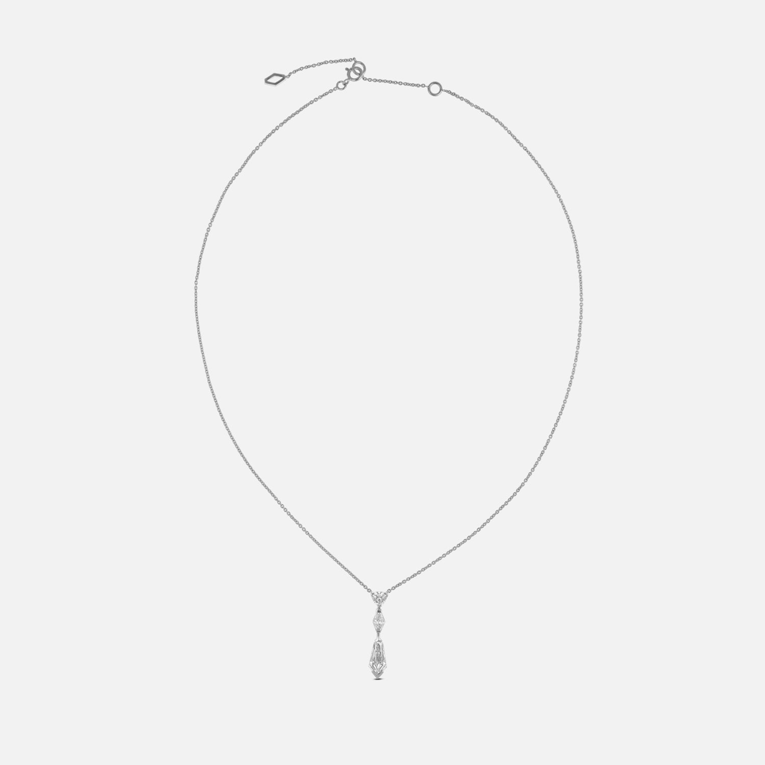 Elegant Gold Pendant with Trillion, Lozenge, and Kite-Cut Lab-Grown Diamonds | SKU : 0021969560