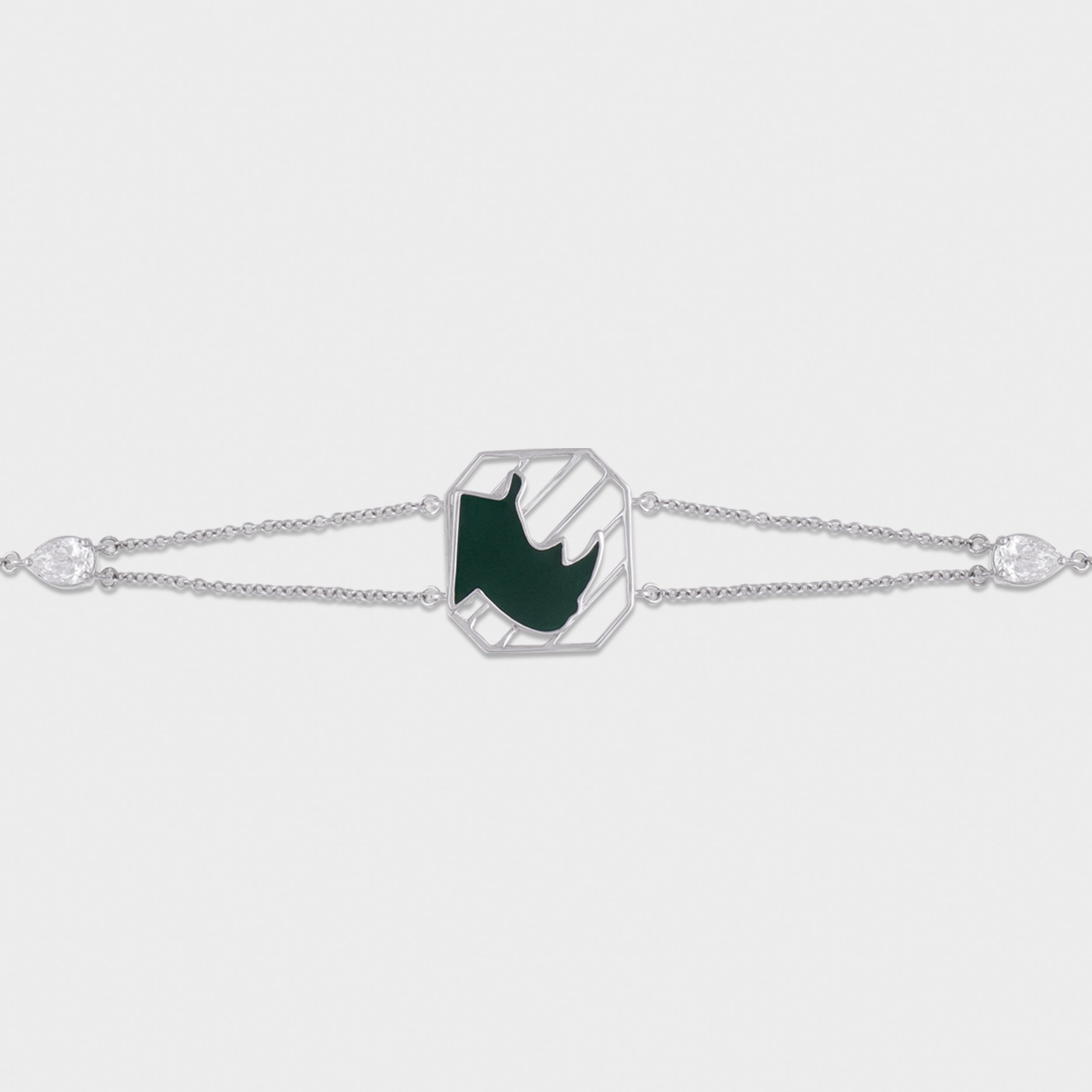 Pear Cut 0.51 Carat Rhino Horn Lab Grown Diamond Bracelet in White Gold | SKU : 0003181461 - crash.club by CKC