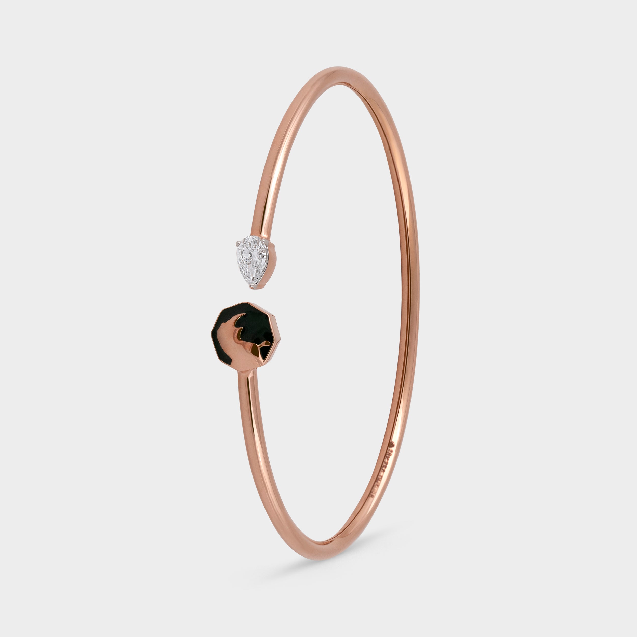 Pear 0.36 Carat Rhino Horn Lab Grown Diamond Bracelet in Rose Gold | SKU : 0003181492