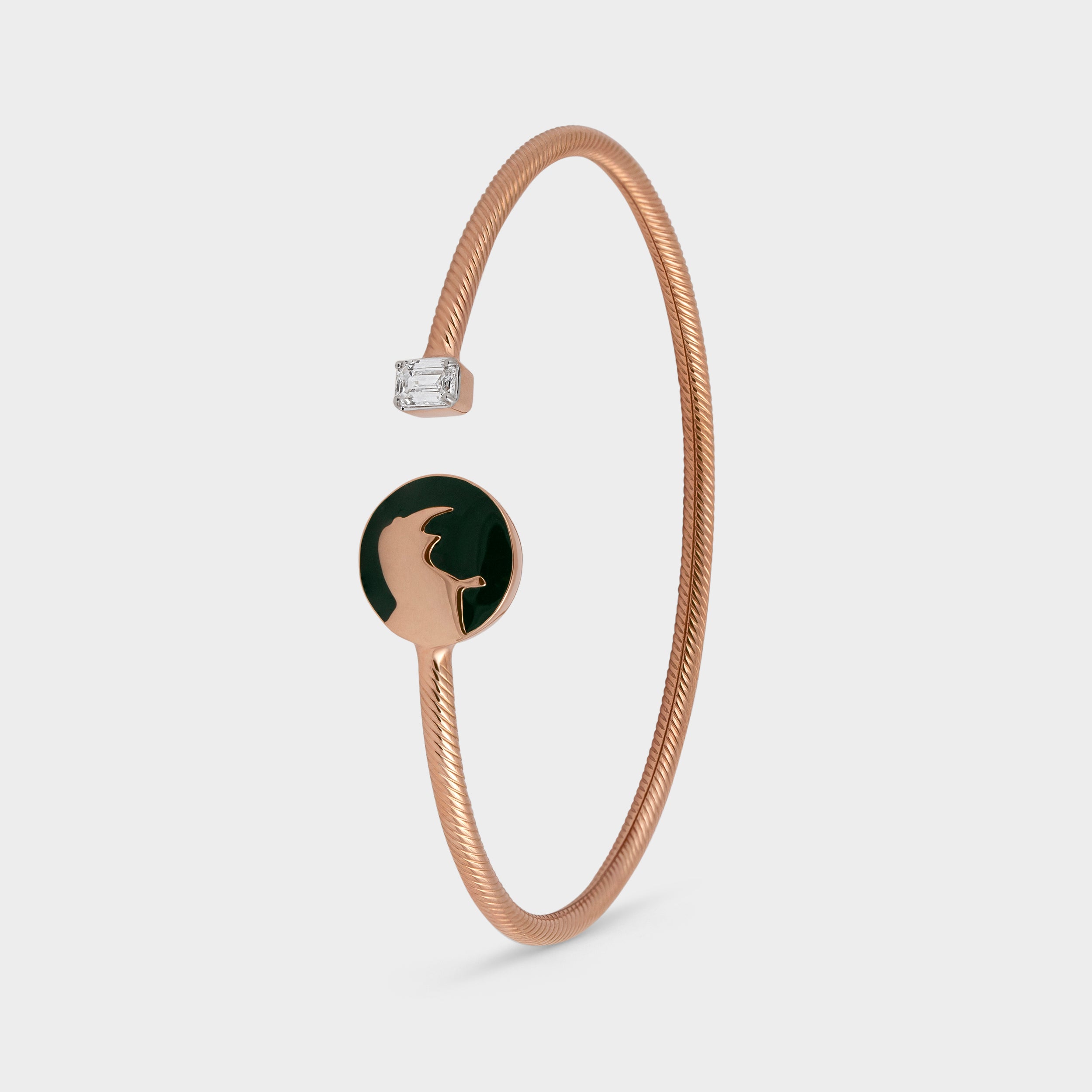 Emerald Cut 0.31 Carat Rhino Horn Designer Bracelet | SKU: 0003181508