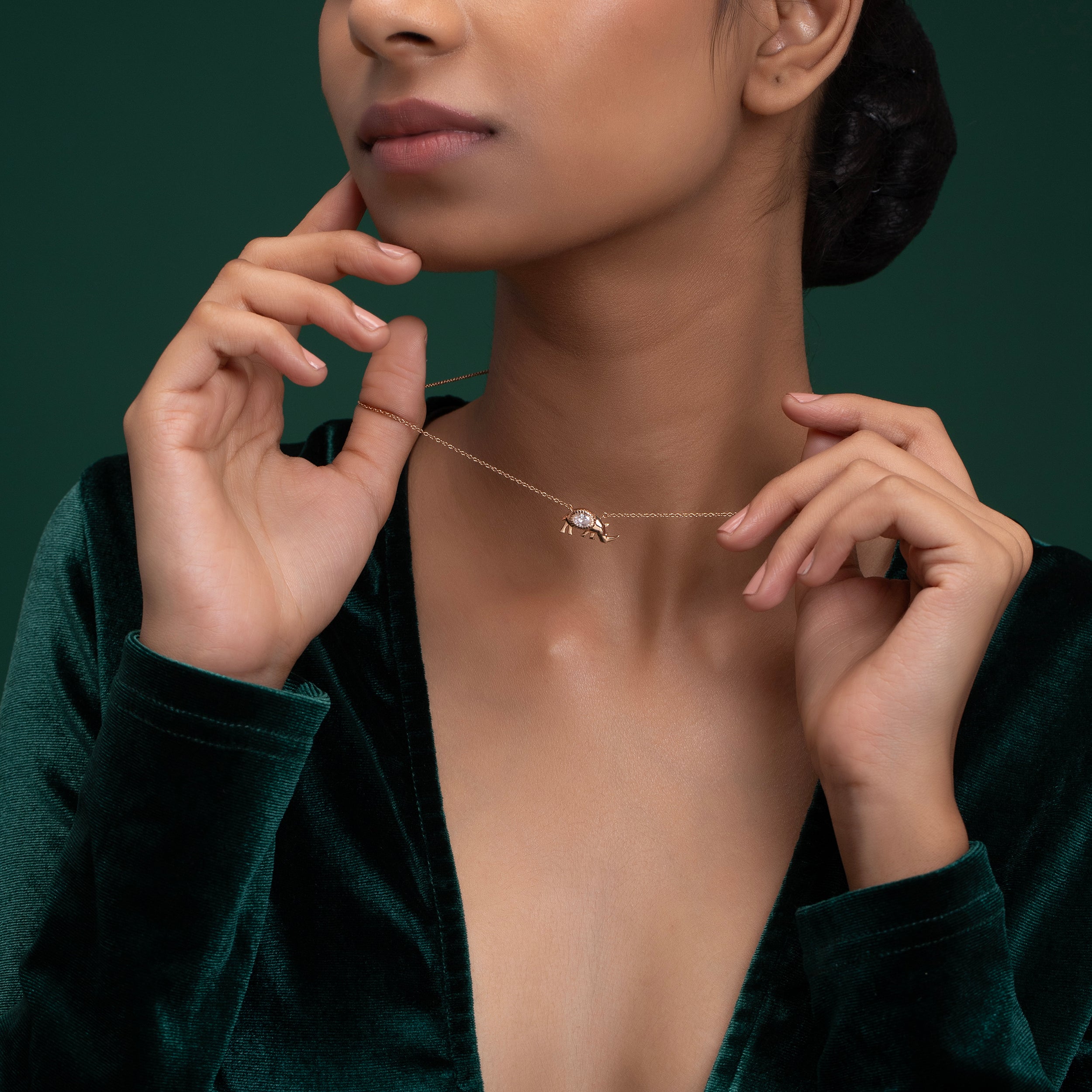 Pear Cut 0.32 Carat Rhino Lab Grown Diamond Chain Pendant | SKU : 0003181522 - crash.club by CKC