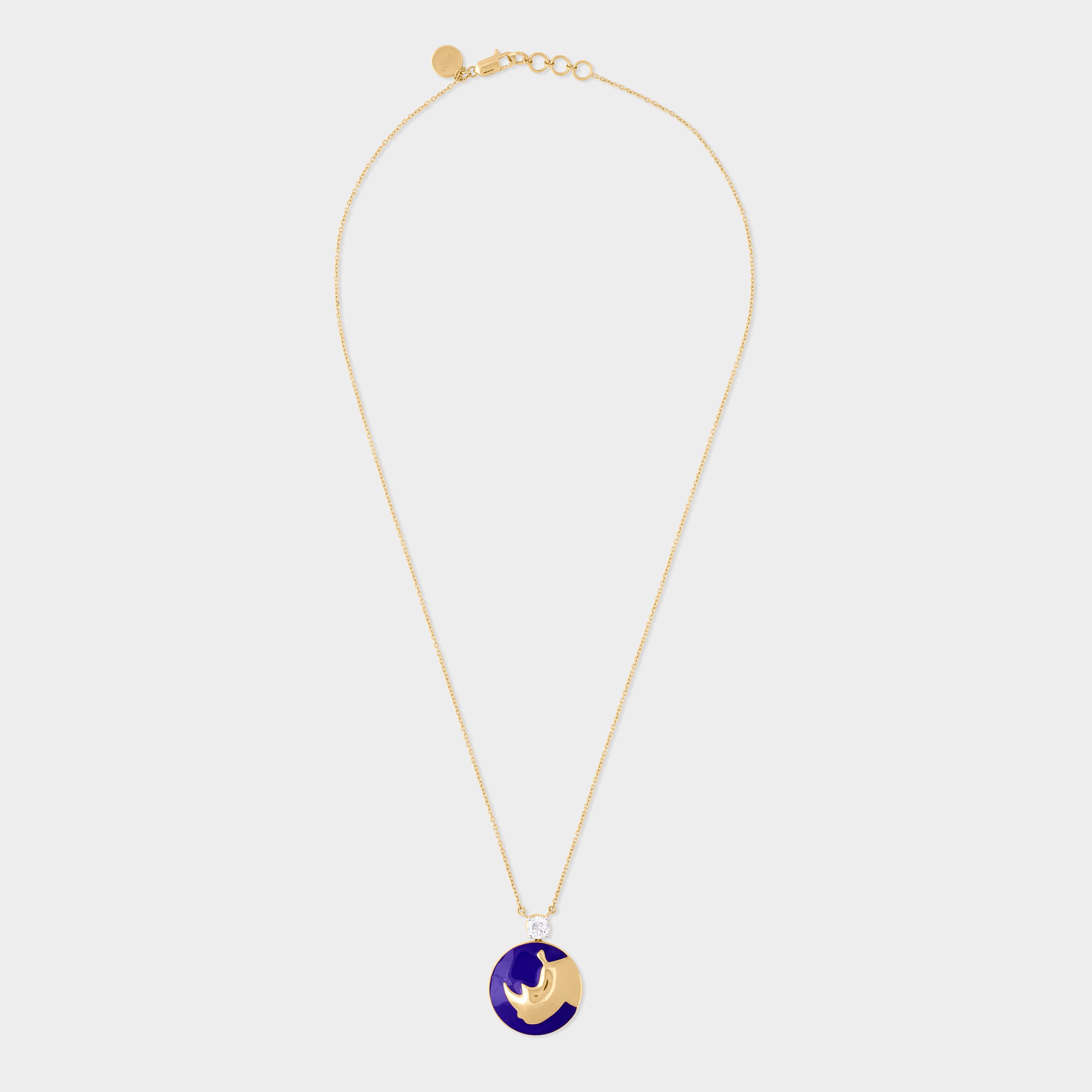 Round Brilliant 0.42 Carat Rhino Lab Grown Diamond Chain Pendant | SKU : 0003181942