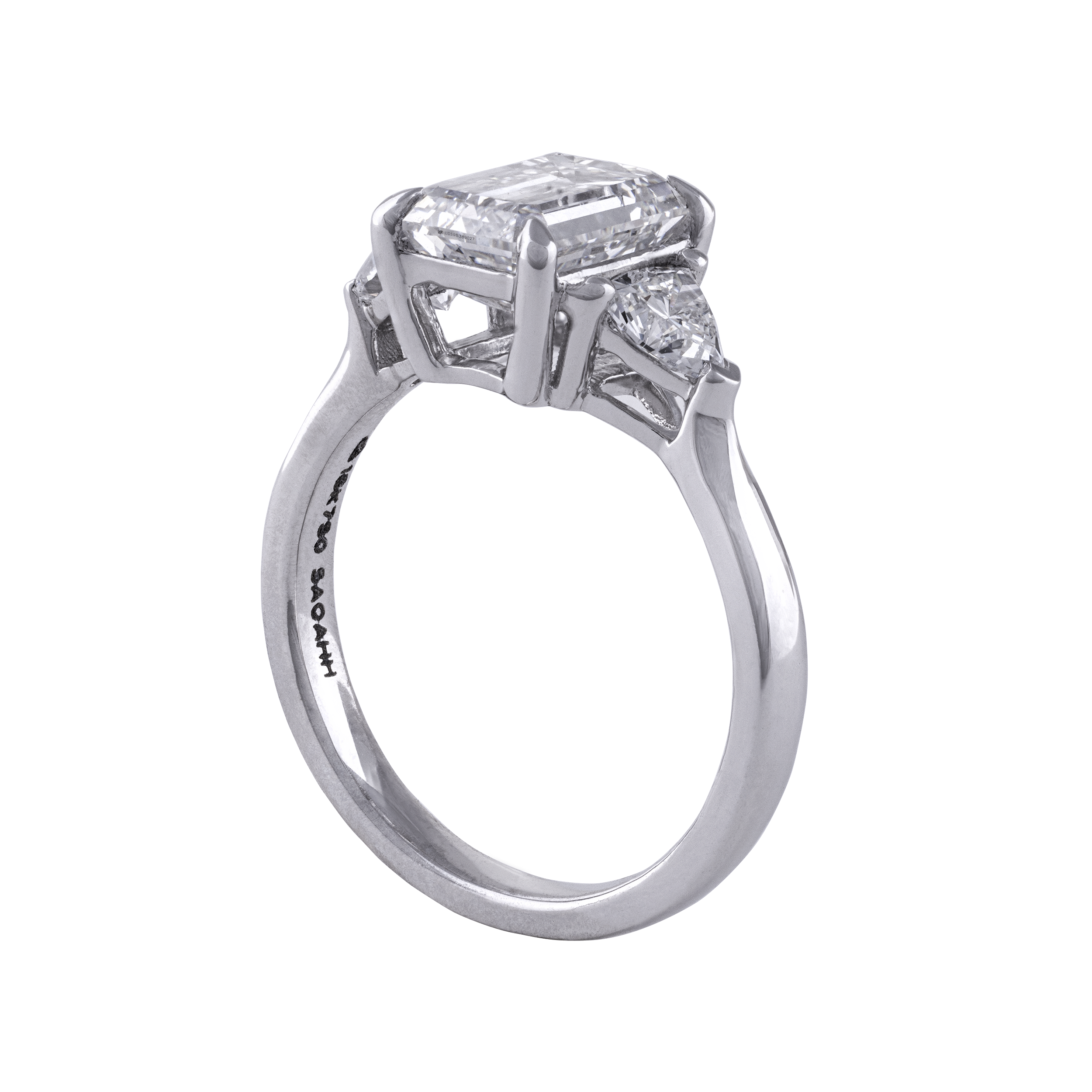 Emerald Cut & Various Cut Solitaire Lab Grown Diamond Ring | SKU: 0019363004