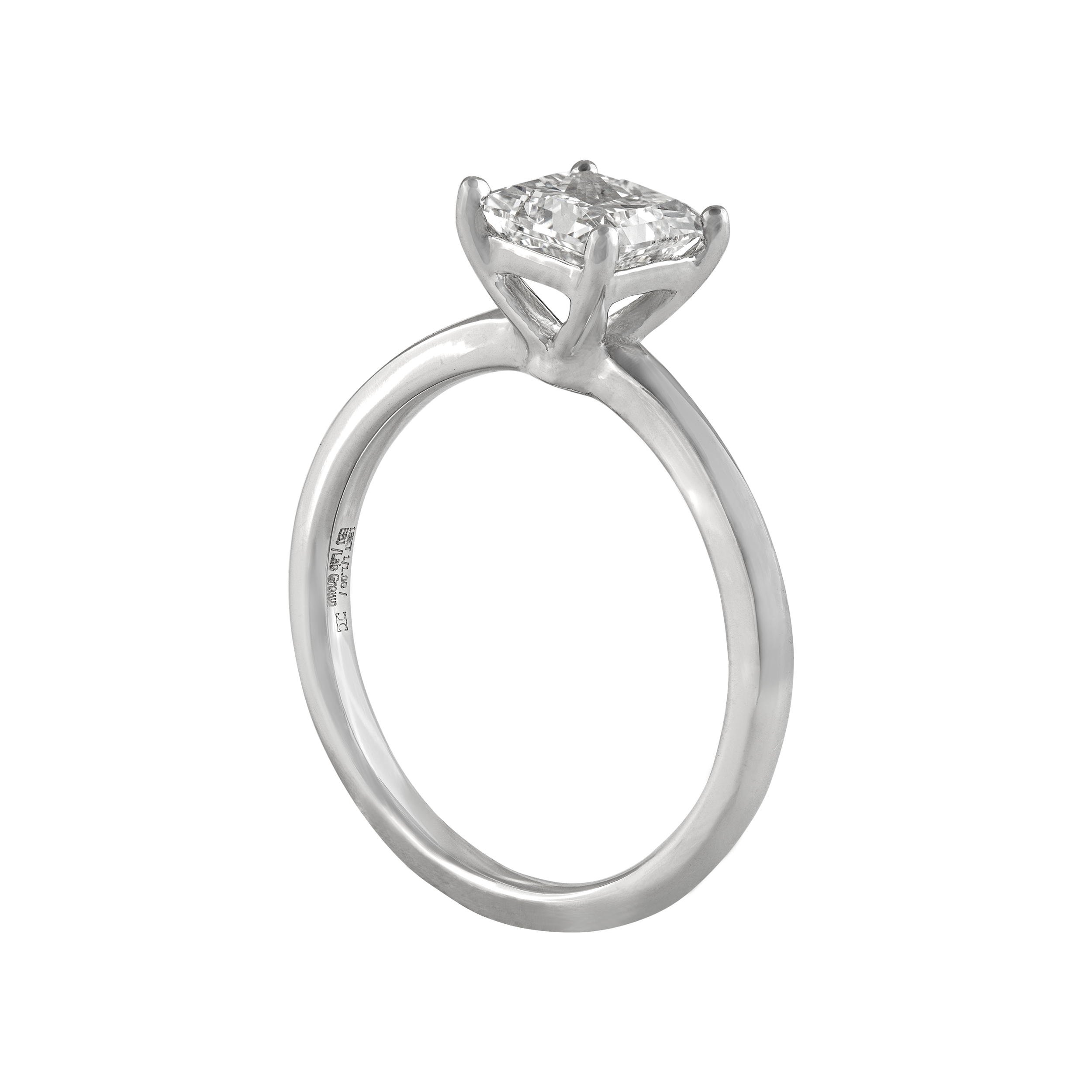 Princess Cut 1.00 Carat Solitaire Lab Grown Diamond Ring | SKU: 0019340050