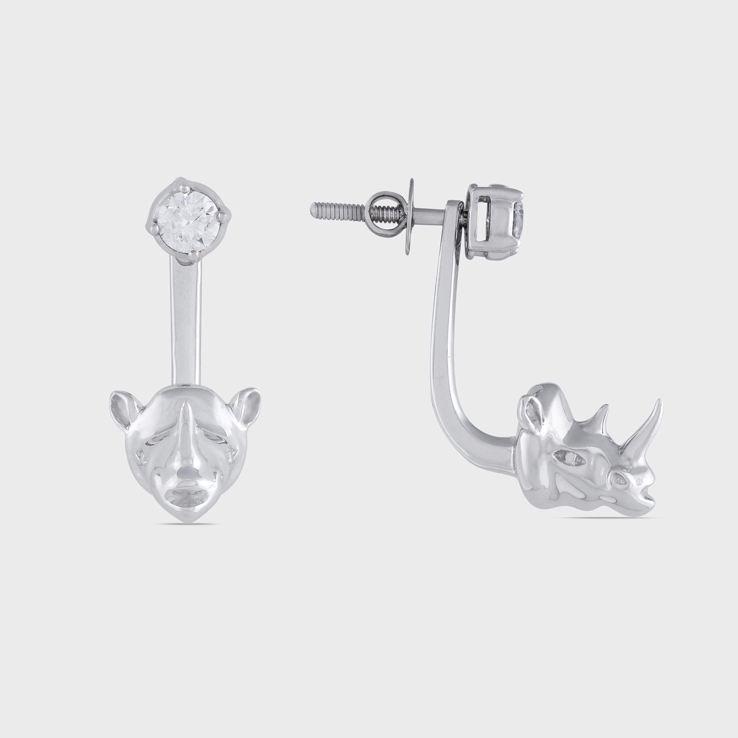 Round Brilliant 0.57 Carat Pair Lab Grown Diamond Studs | SKU: 0019472744