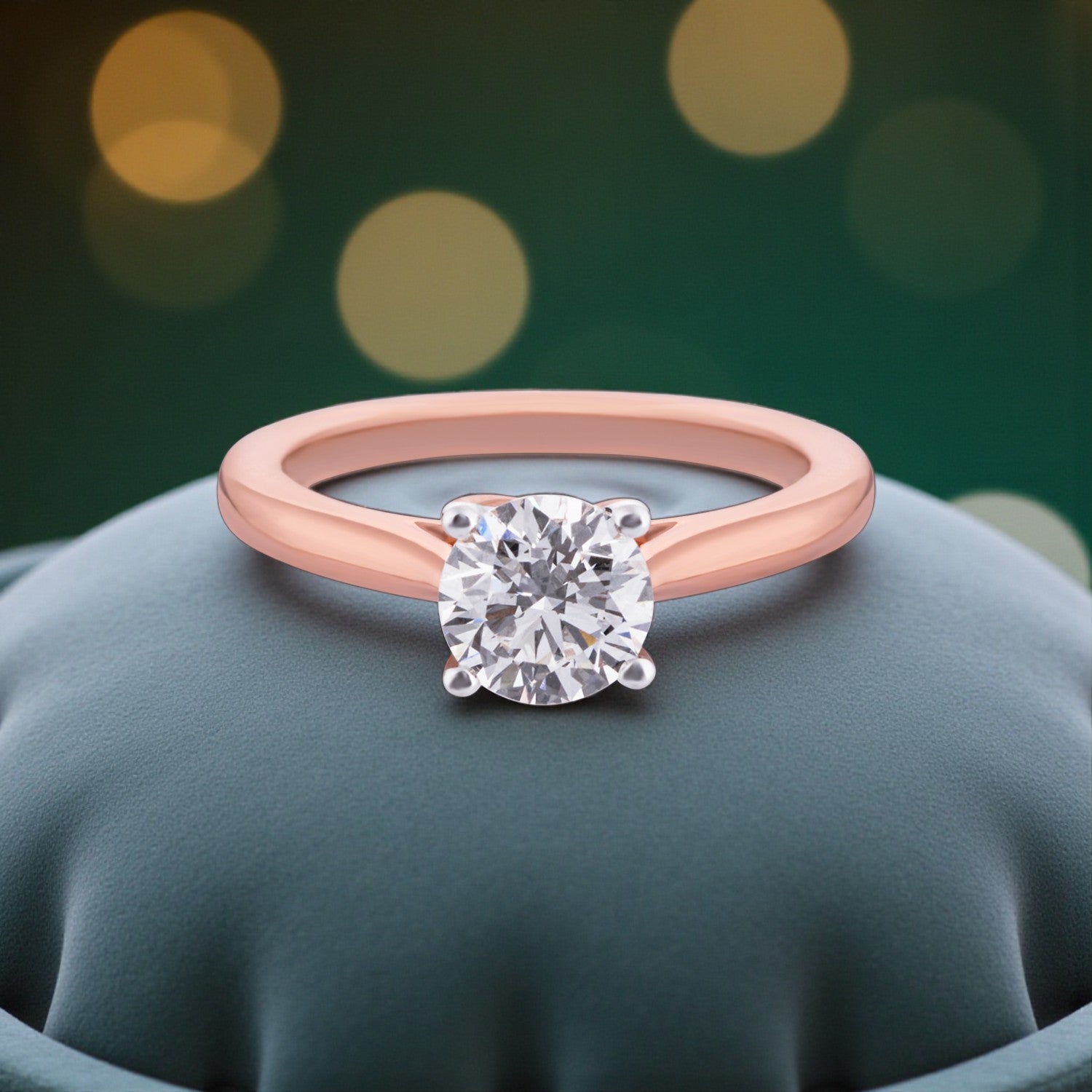 Classic Round Brilliant Lab-Grown Diamond Solitaire Ring in Rose Gold | SKU : 0004952985