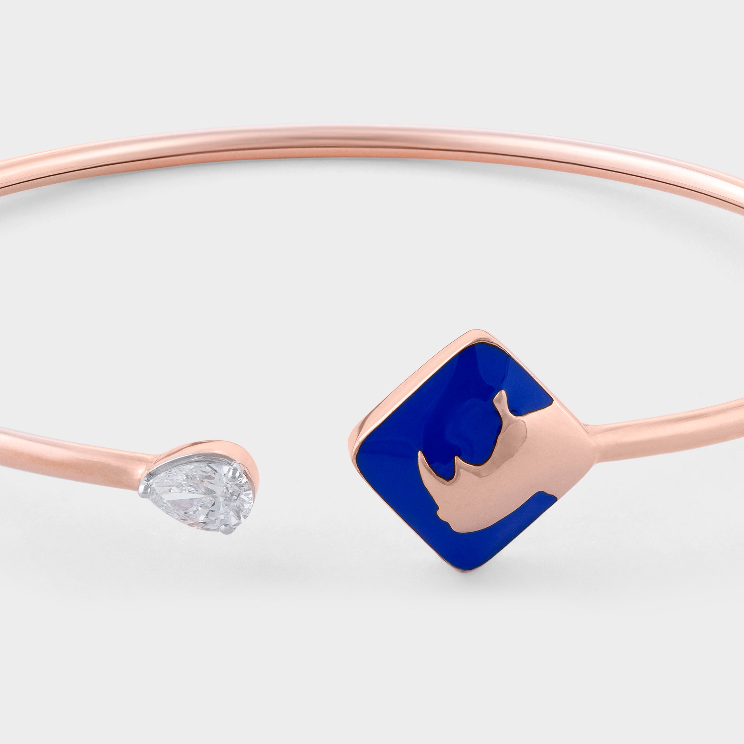 Pear Cut 0.33 Carat Blue Rhino Bangle Lab Grown Diamonds | SKU: 0019374024