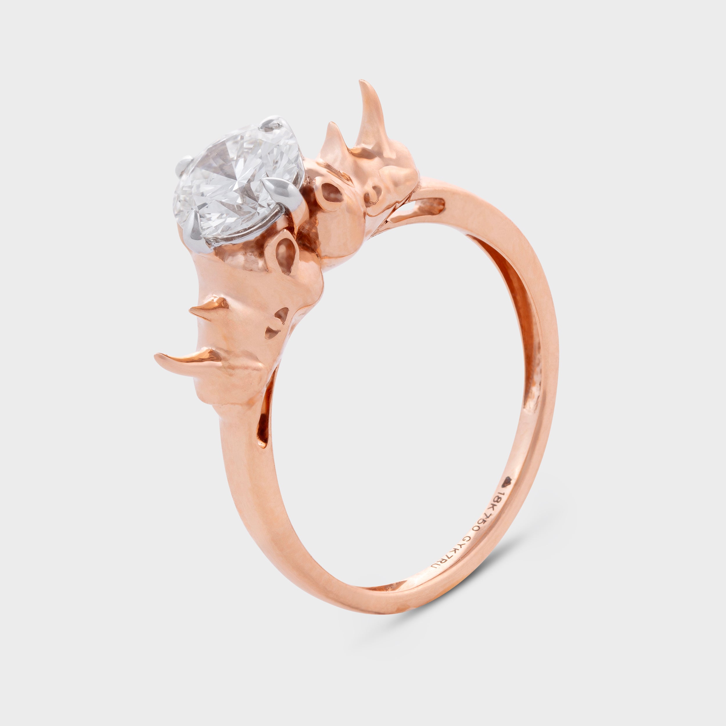 Round Brilliant 1.04 Carat Rhino Embrace Lab-Grown Diamond Ring | SKU: 0019503844