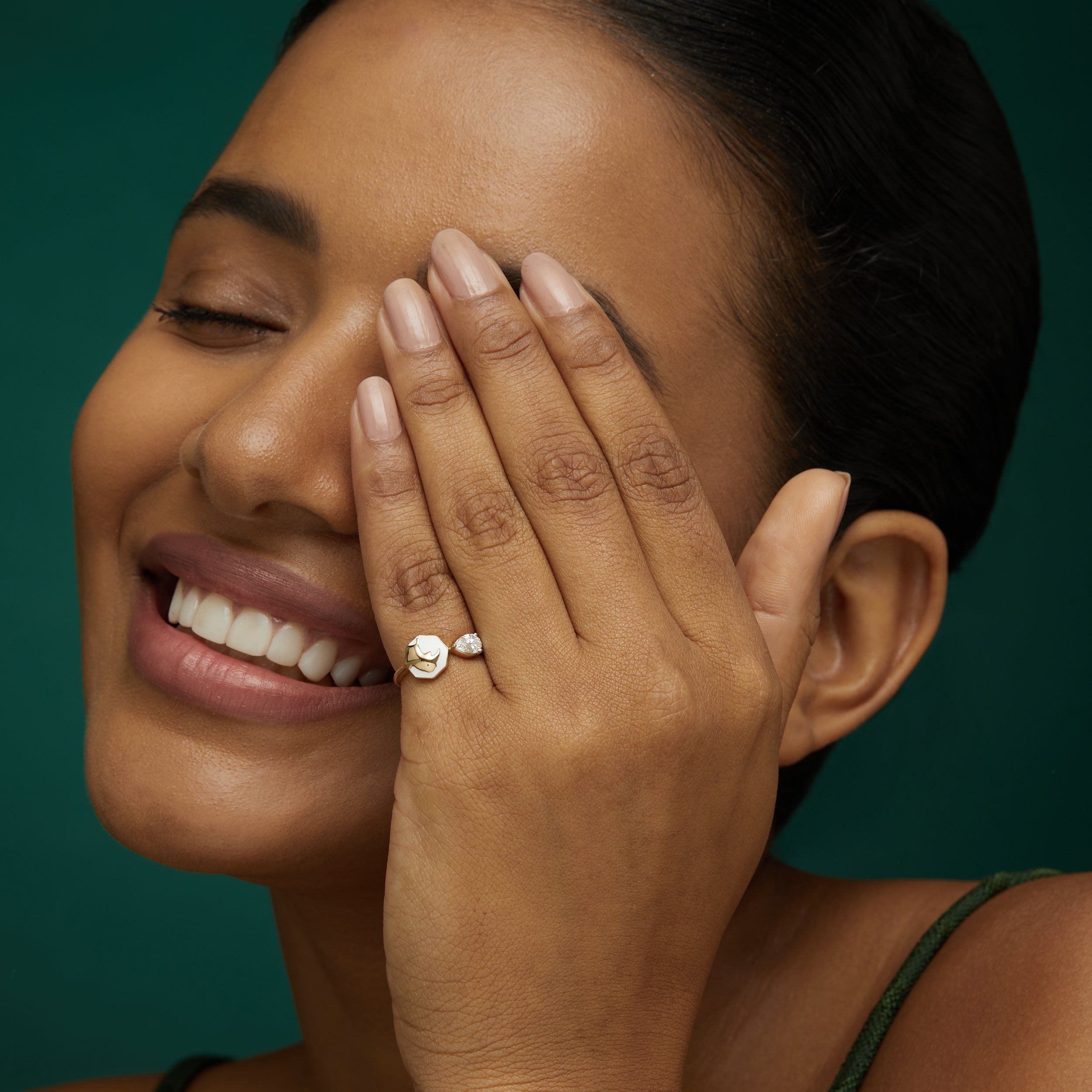 Pear Cut 0.31 Carat Rhino Designer Diamond Ring | SKU: 0019359809 - crash.club by CKC