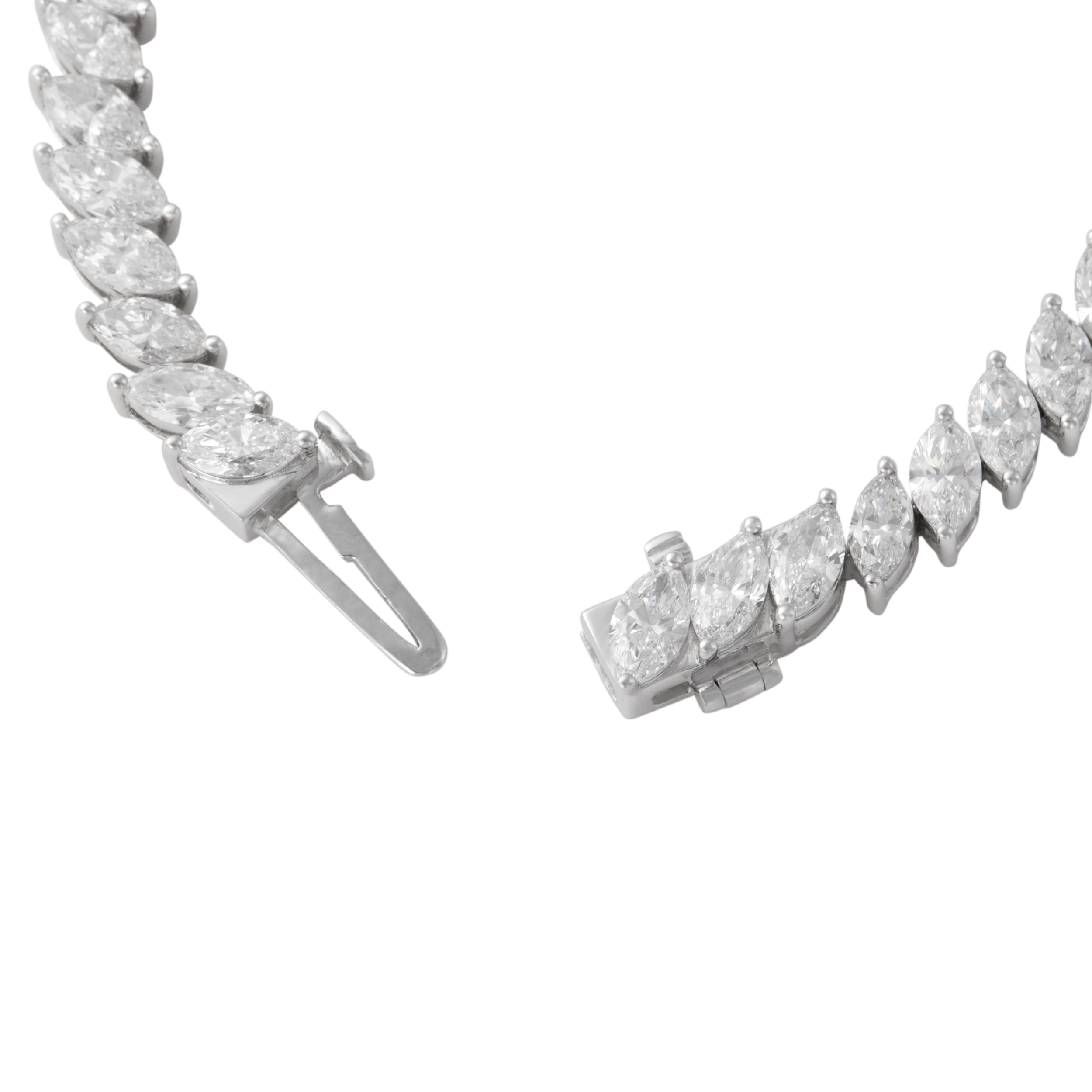 Round Brilliant 10.44 Carat Lab Grown Diamond Bracelet in White Gold | SKU: 0019052090