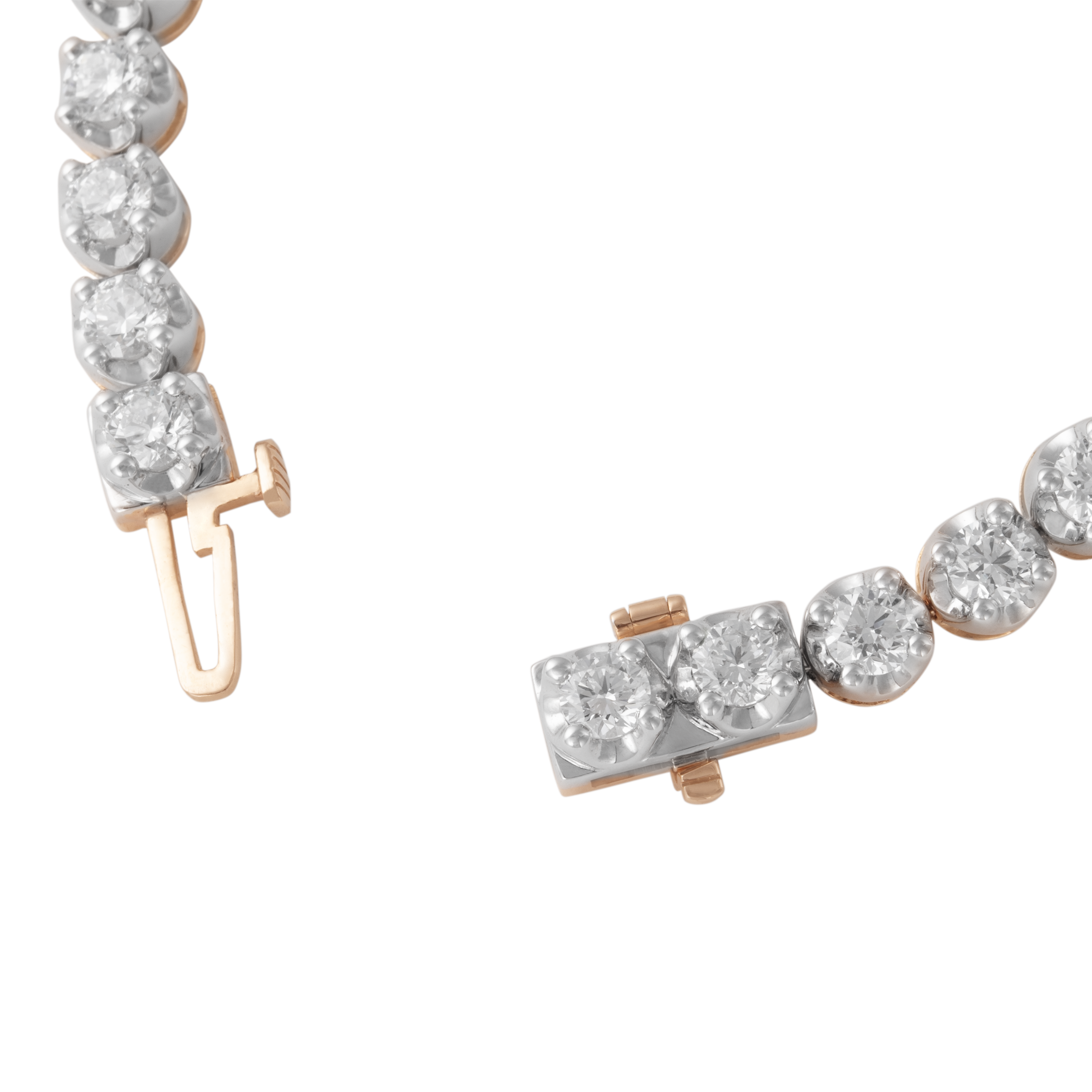 Round Brilliant 8.660 Carat Lab Grown Diamond Bracelet in Rose Gold | SKU: 0019052076