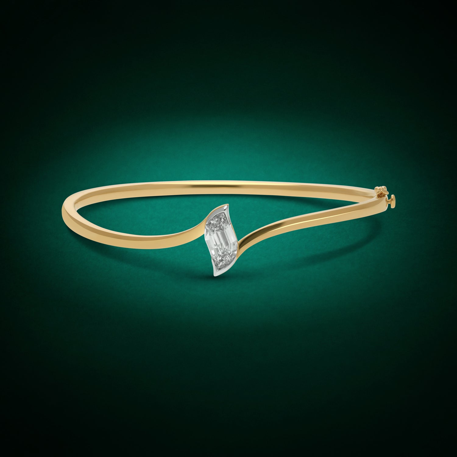 Flame-Cut Lab-Grown Diamond Bracelet in 18Kt Yellow Gold | SKU : 0021923371